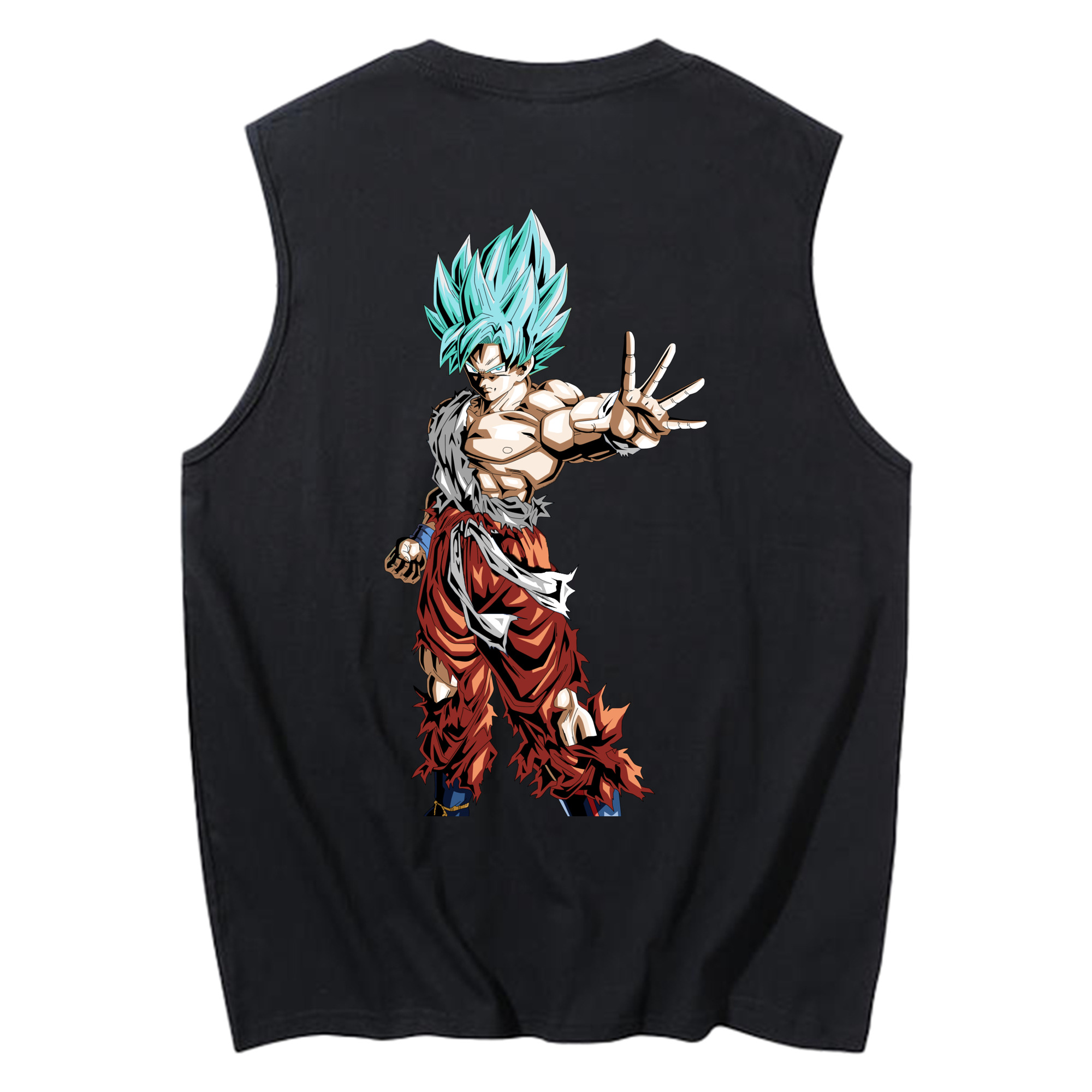 （画像用） ドラゴンボール 孫悟空（そん ごくう）Son Goku カカロット DRAGON BALL Kakarotto コットン100％タンクトップ（背面プリント）