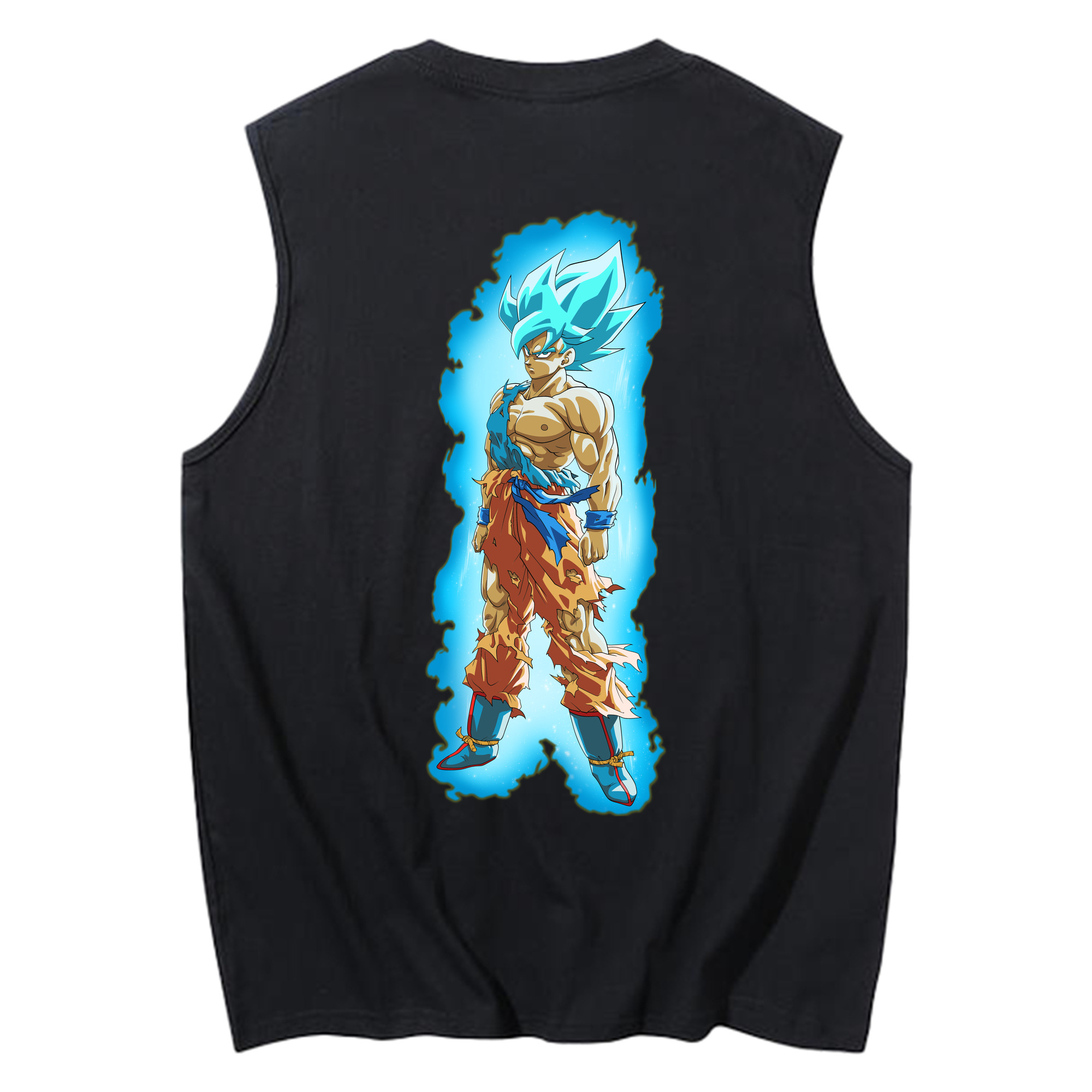 （画像用） ドラゴンボール 孫悟空（そん ごくう）Son Goku カカロット DRAGON BALL Kakarotto コットン100％タンクトップ（背面プリント）