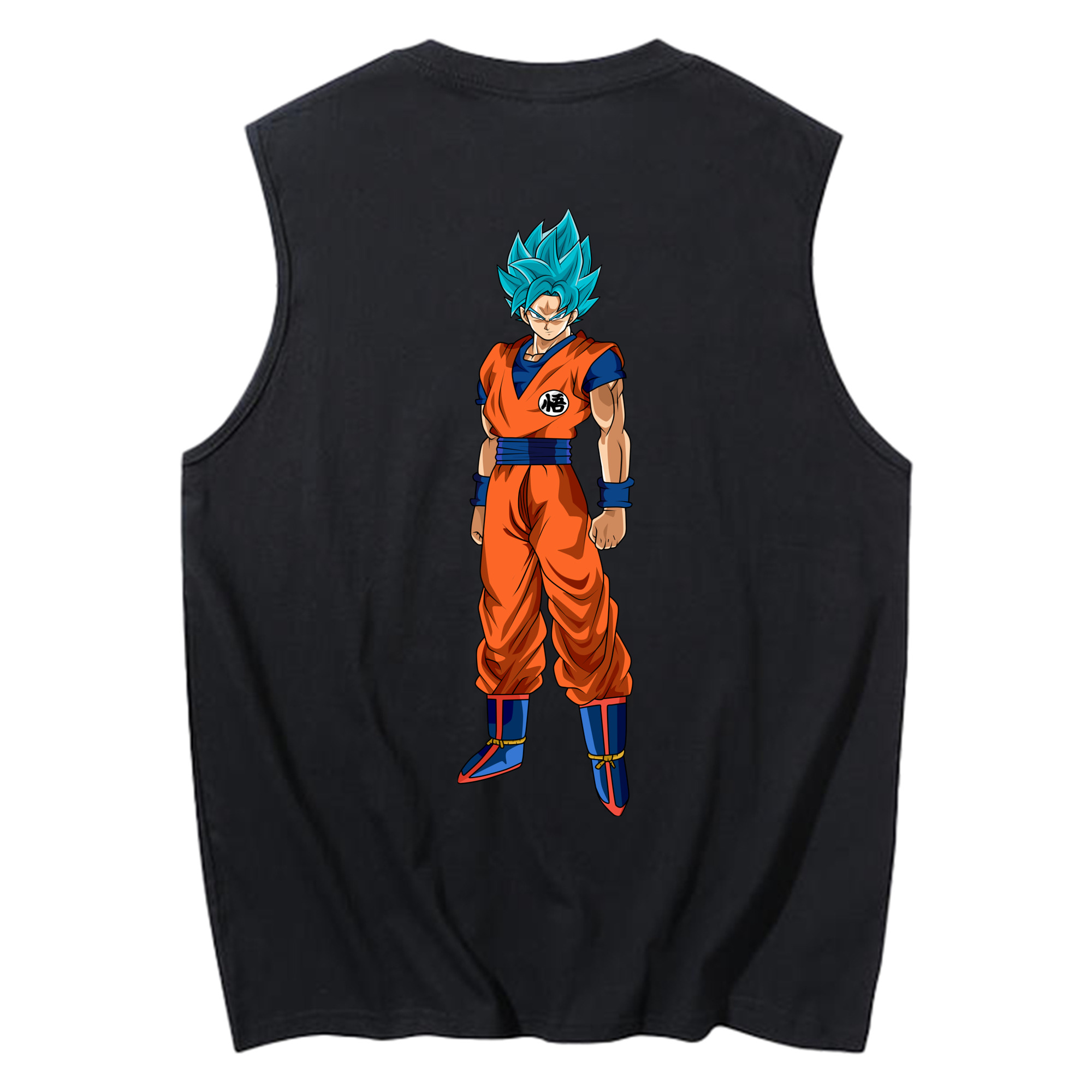 （画像用） ドラゴンボール 孫悟空（そん ごくう）Son Goku カカロット DRAGON BALL Kakarotto コットン100％タンクトップ（背面プリント）