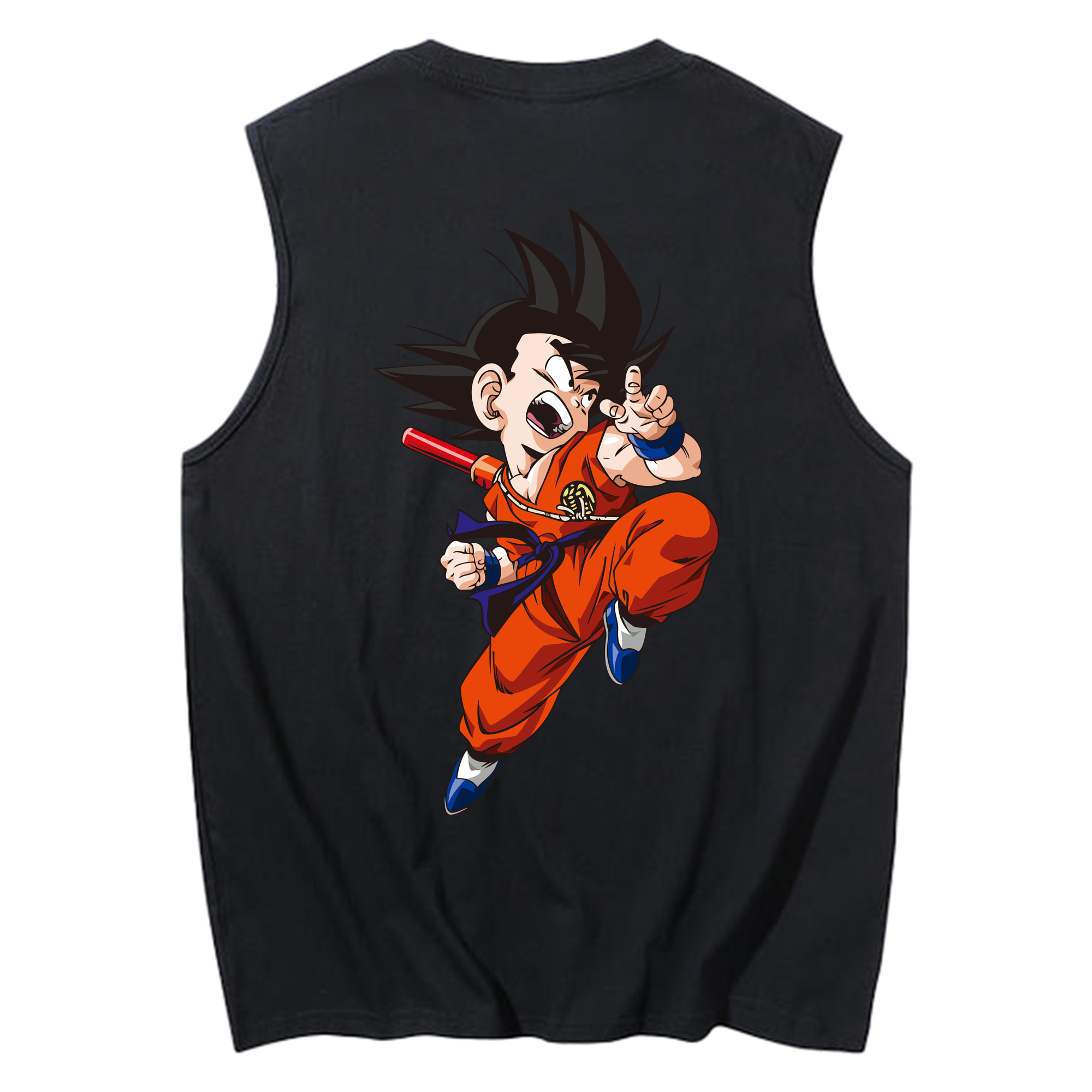 （画像用） ドラゴンボール 孫悟空（そん ごくう）Son Goku カカロット DRAGON BALL Kakarotto コットン100％タンクトップ（背面プリント）