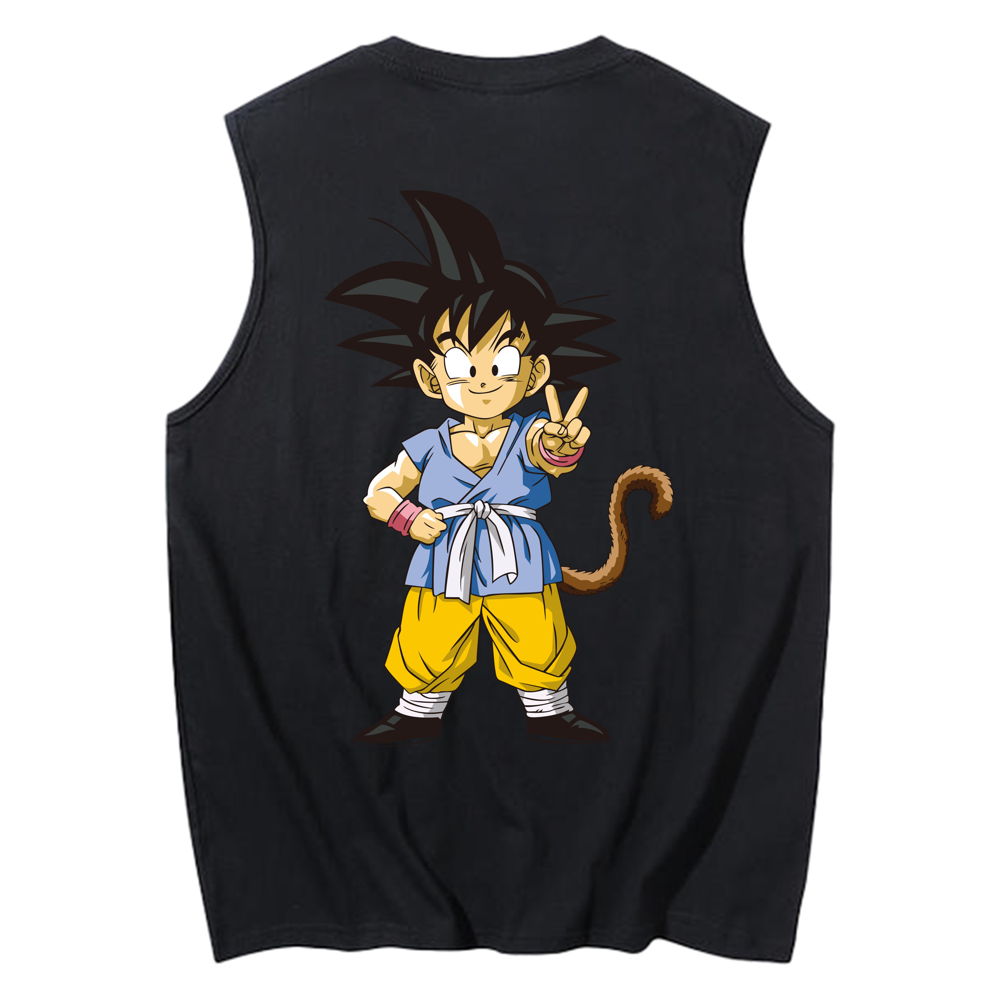 （画像用） ドラゴンボール 孫悟空（そん ごくう）Son Goku カカロット DRAGON BALL Kakarotto コットン100％タンクトップ（背面プリント）