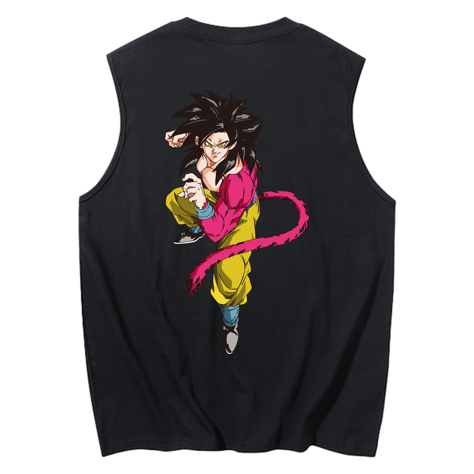 （画像用） ドラゴンボール 孫悟空（そん ごくう）Son Goku カカロット DRAGON BALL Kakarotto コットン100％タンクトップ（背面プリント）