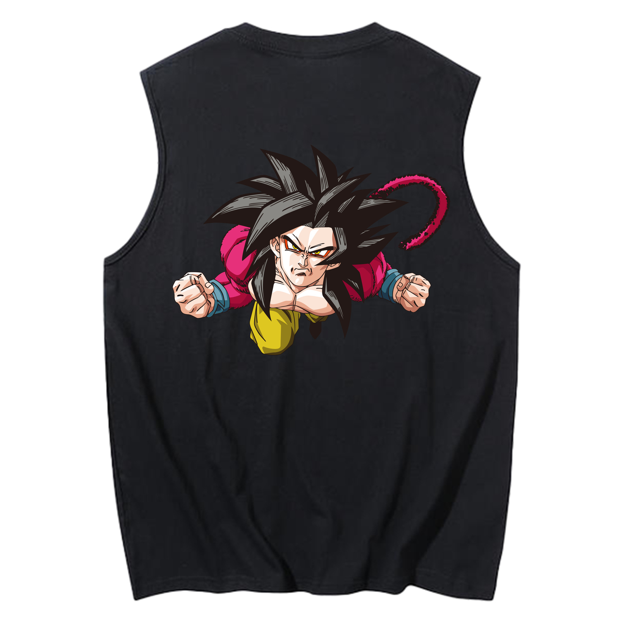 （画像用） ドラゴンボール 孫悟空（そん ごくう）Son Goku カカロット DRAGON BALL Kakarotto コットン100％タンクトップ（背面プリント）