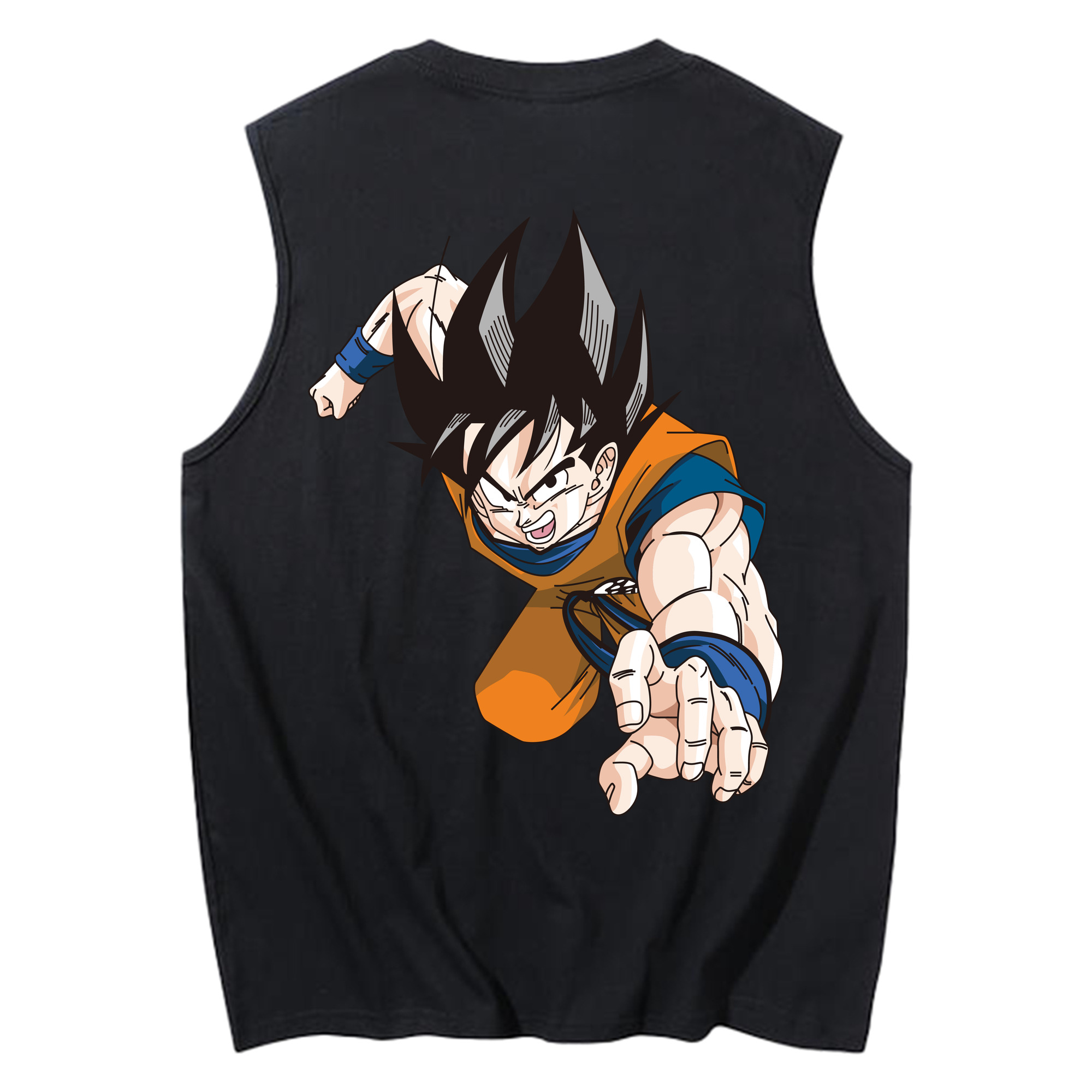 （画像用） ドラゴンボール 孫悟空（そん ごくう）Son Goku カカロット DRAGON BALL Kakarotto コットン100％タンクトップ（背面プリント）