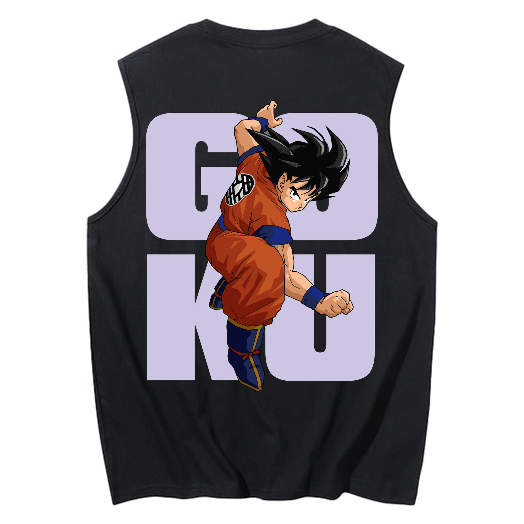 （画像用） ドラゴンボール 孫悟空（そん ごくう）Son Goku カカロット DRAGON BALL Kakarotto コットン100％タンクトップ（背面プリント）