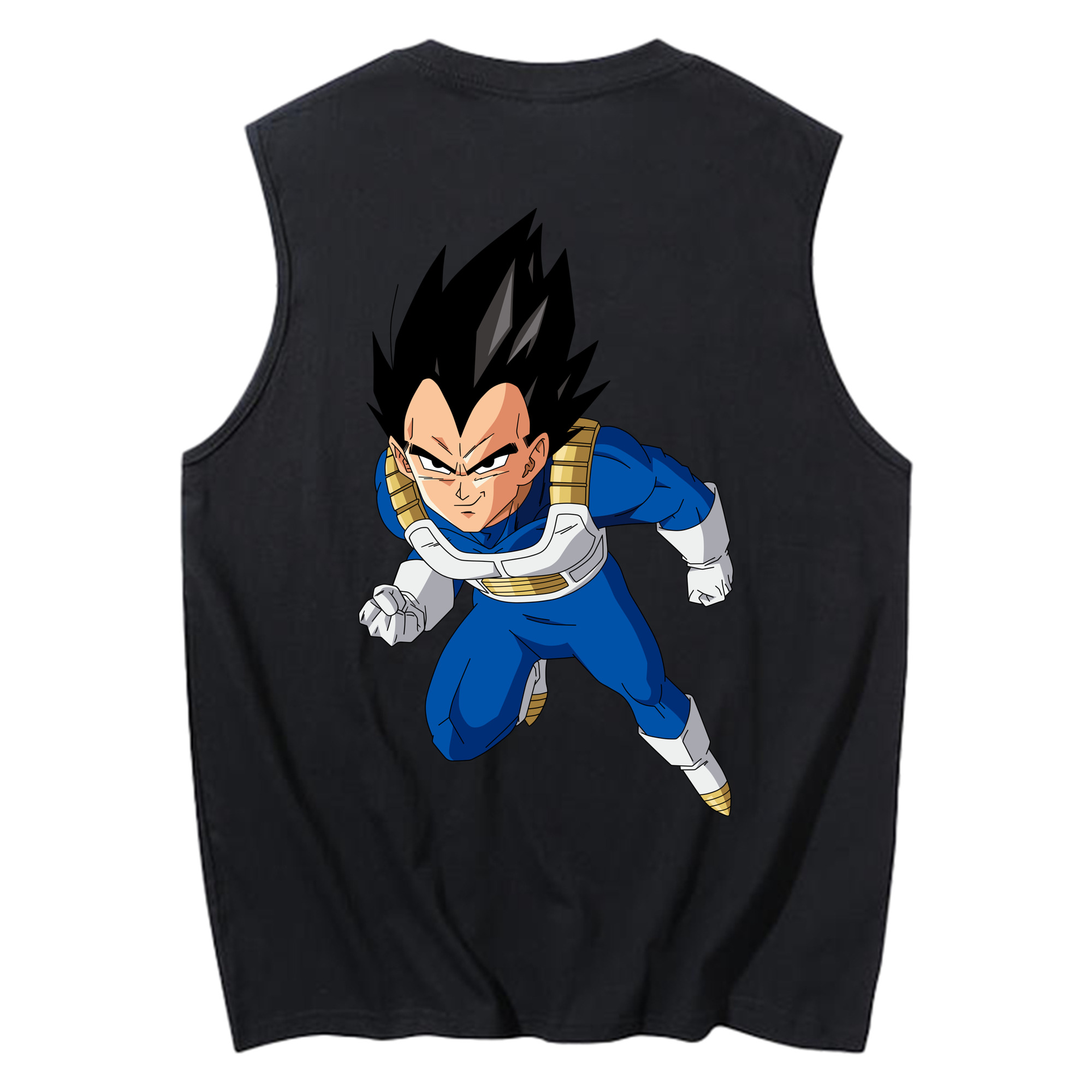 （画像用） ドラゴンボール ベジータ四世（Bejīta Yonsei）DRAGON BALL Vegeta IV コットン100％タンクトップ（背面プリント）