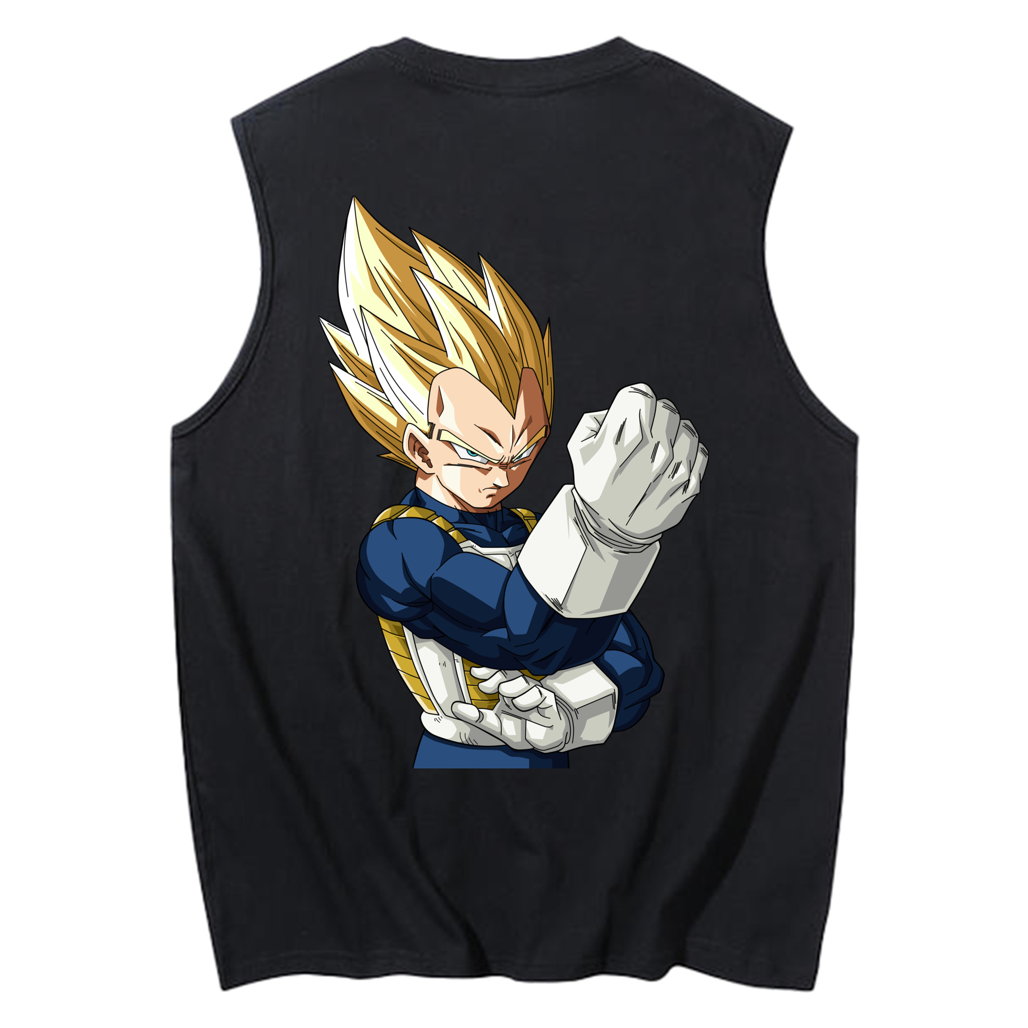 （画像用） ドラゴンボール ベジータ四世（Bejīta Yonsei）DRAGON BALL Vegeta IV コットン100％タンクトップ（背面プリント）