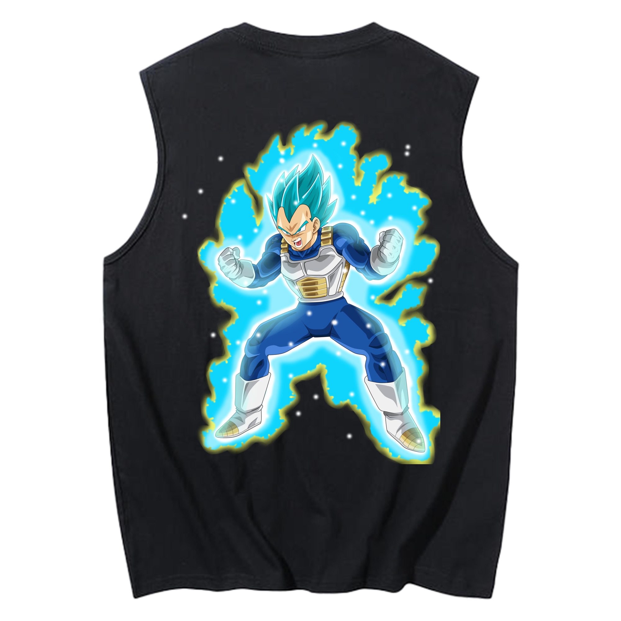 （画像用） ドラゴンボール ベジータ四世（Bejīta Yonsei）DRAGON BALL Vegeta IV コットン100％タンクトップ（背面プリント）