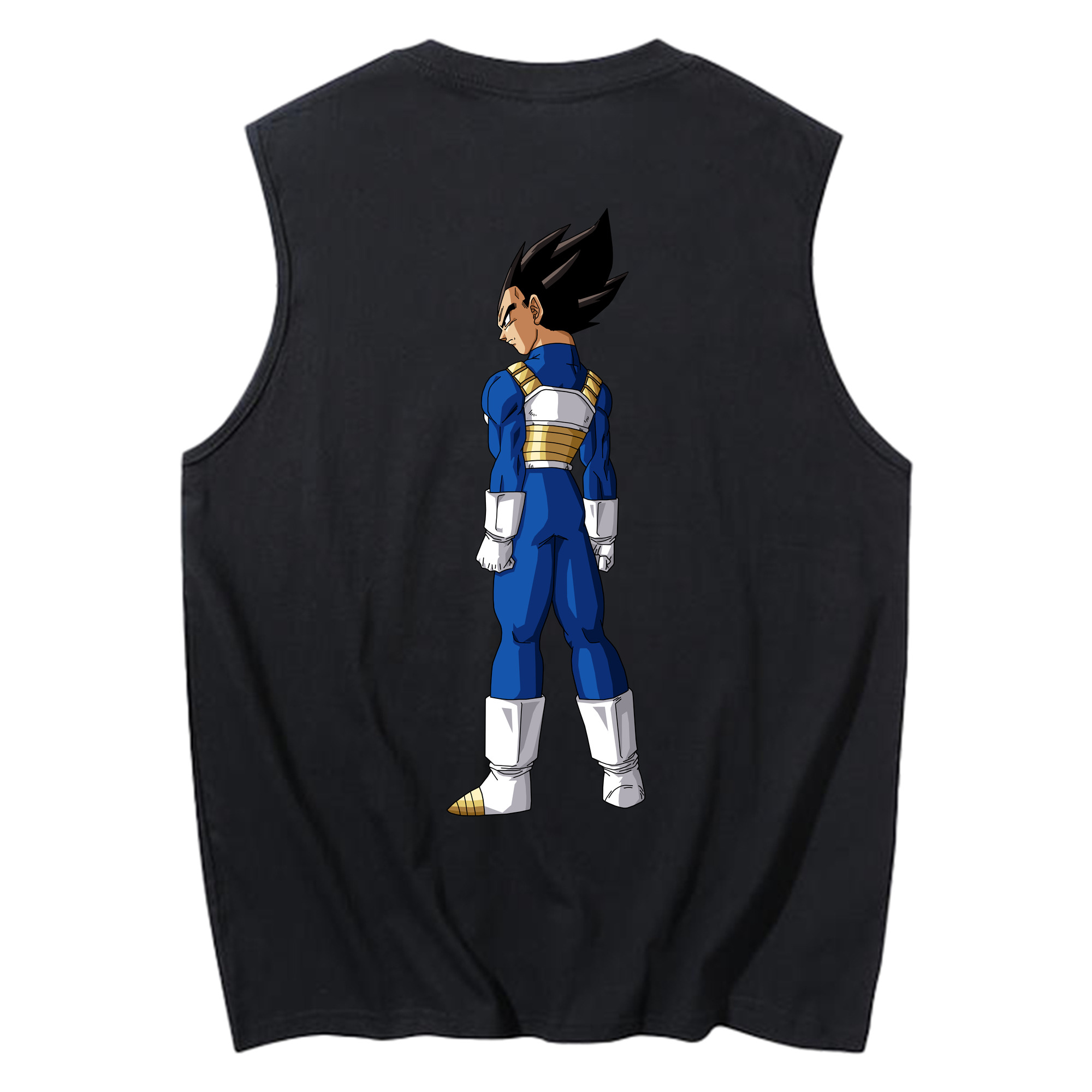 （画像用） ドラゴンボール ベジータ四世（Bejīta Yonsei）DRAGON BALL Vegeta IV コットン100％タンクトップ（背面プリント）