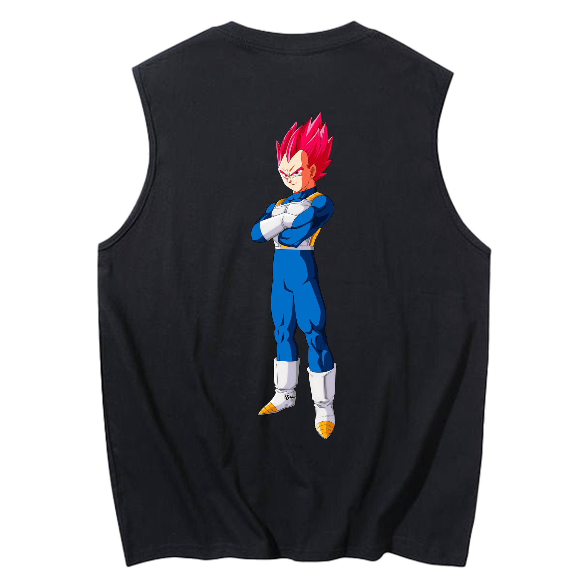 （画像用） ドラゴンボール ベジータ四世（Bejīta Yonsei）DRAGON BALL Vegeta IV コットン100％タンクトップ（背面プリント）
