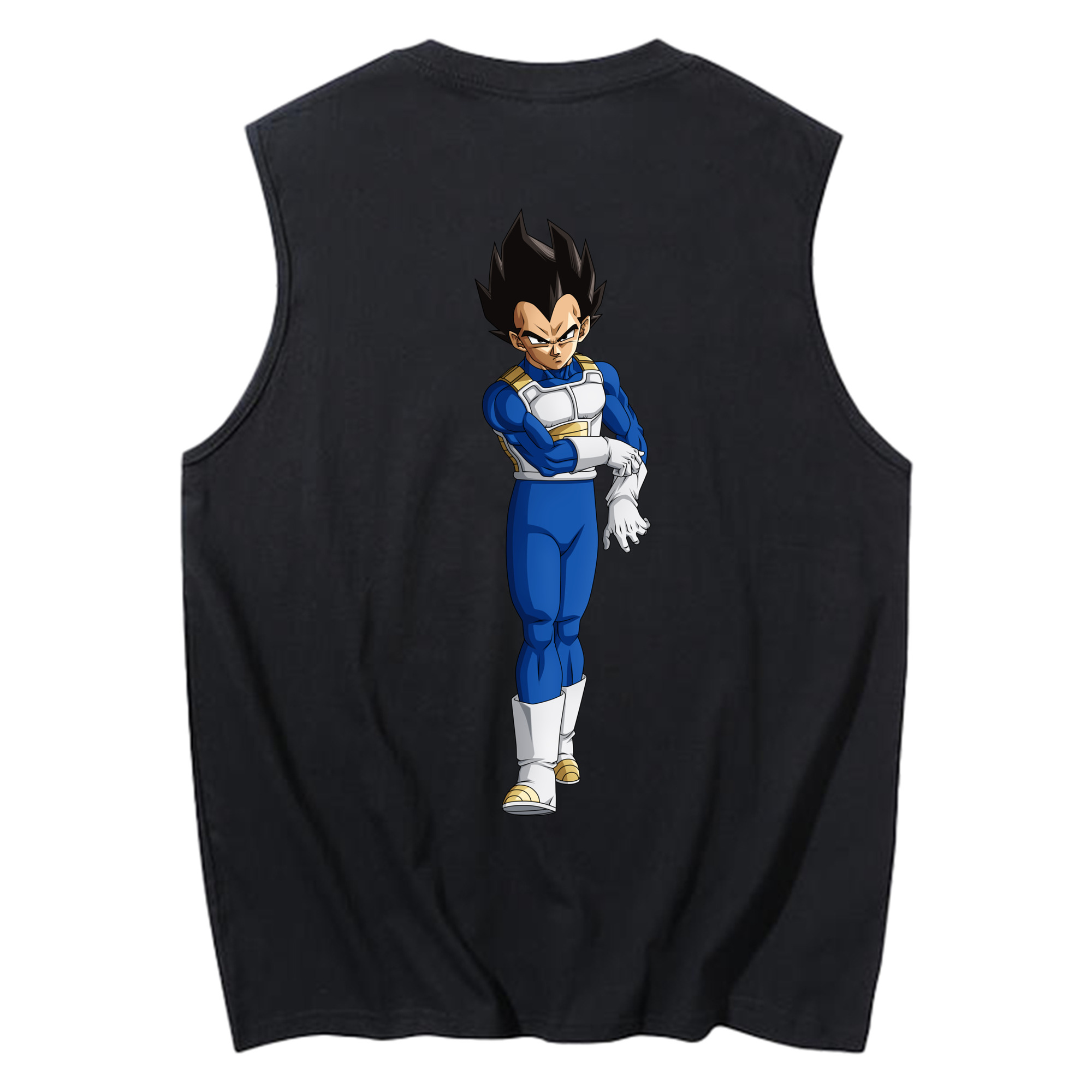 （画像用） ドラゴンボール ベジータ四世（Bejīta Yonsei）DRAGON BALL Vegeta IV コットン100％タンクトップ（背面プリント）