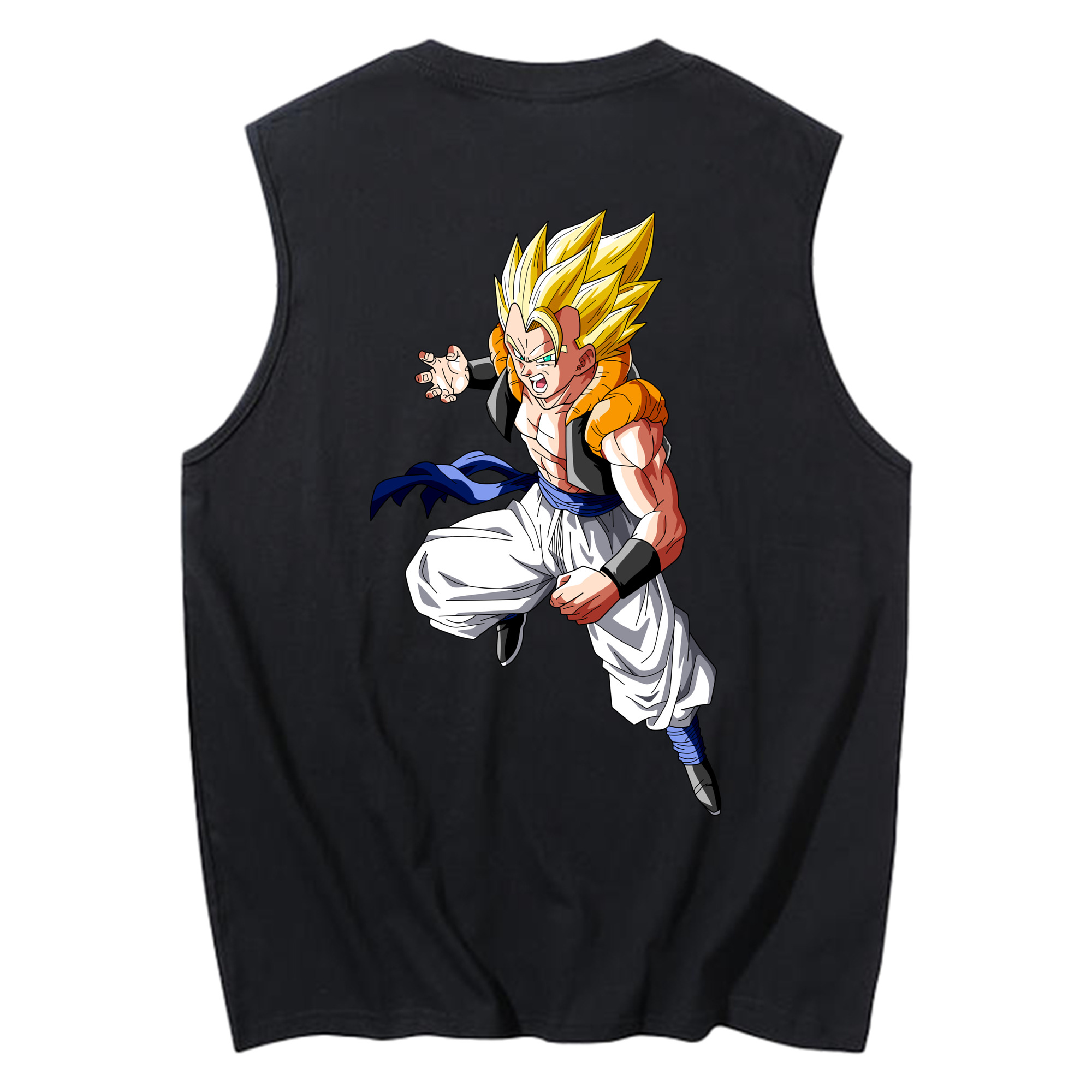 （画像用） ドラゴンボール ベジータ四世（Bejīta Yonsei）DRAGON BALL Vegeta IV コットン100％タンクトップ（背面プリント）