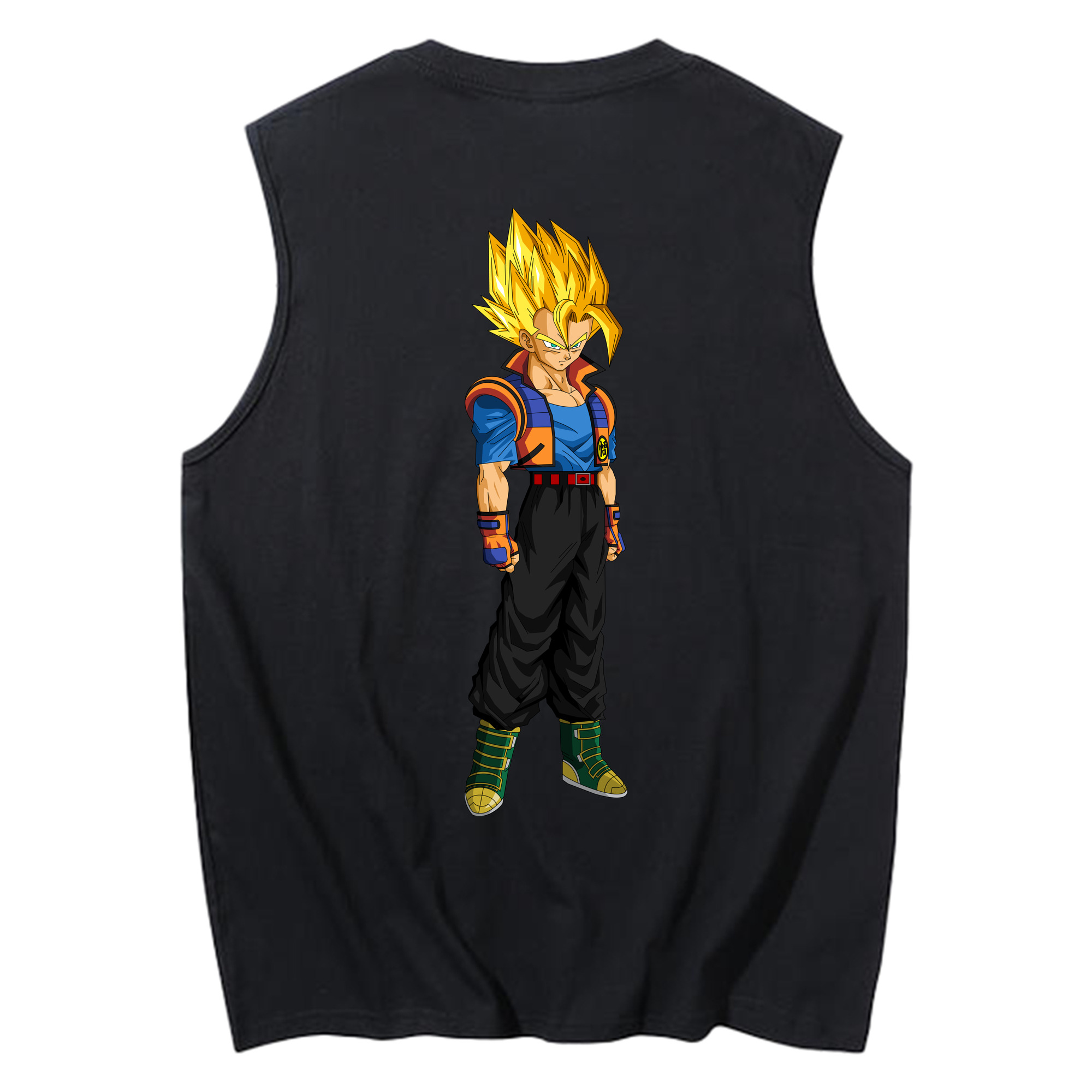 （画像用） ドラゴンボール ベジータ四世（Bejīta Yonsei）DRAGON BALL Vegeta IV コットン100％タンクトップ（背面プリント）