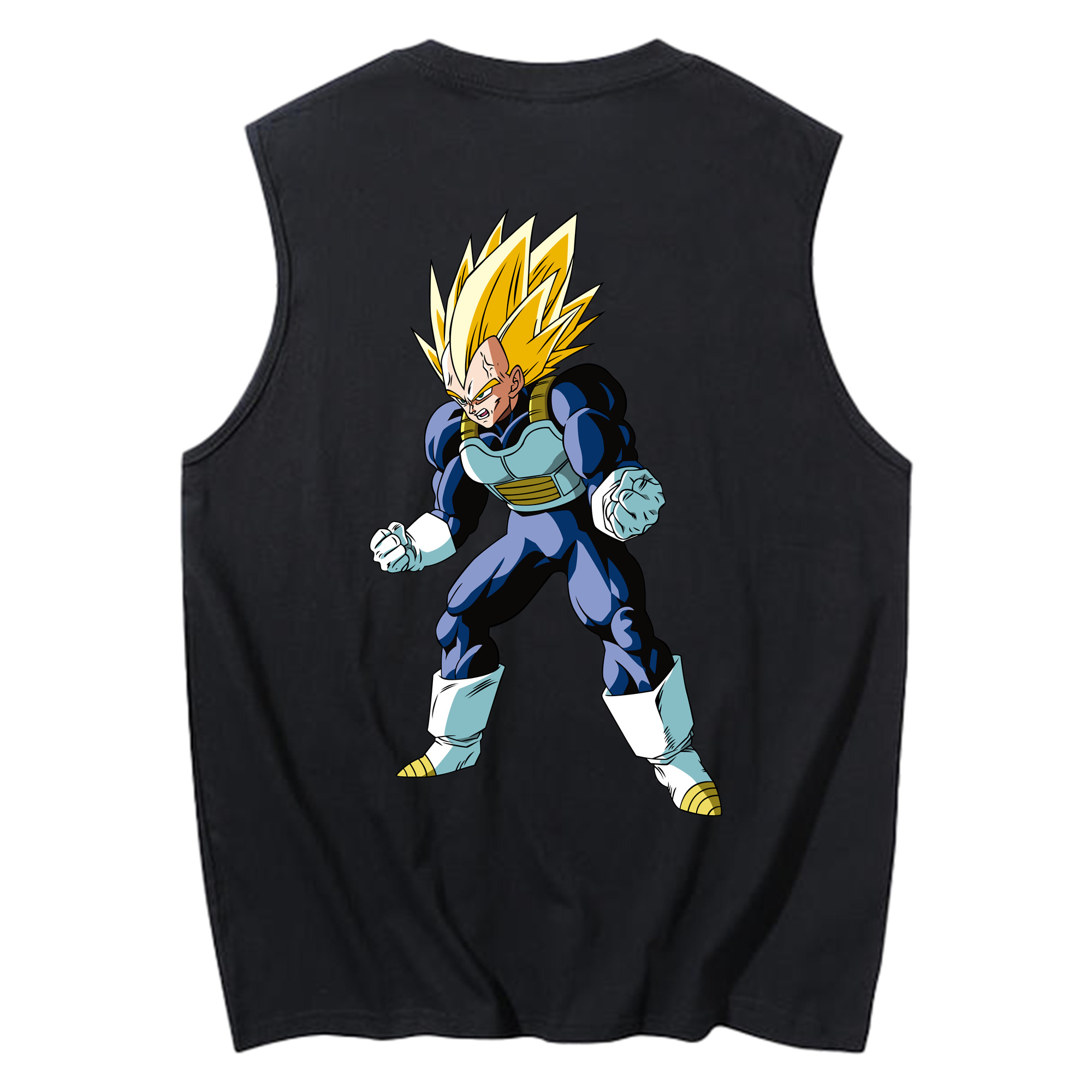 （画像用） ドラゴンボール ベジータ四世（Bejīta Yonsei）DRAGON BALL Vegeta IV コットン100％タンクトップ（背面プリント）