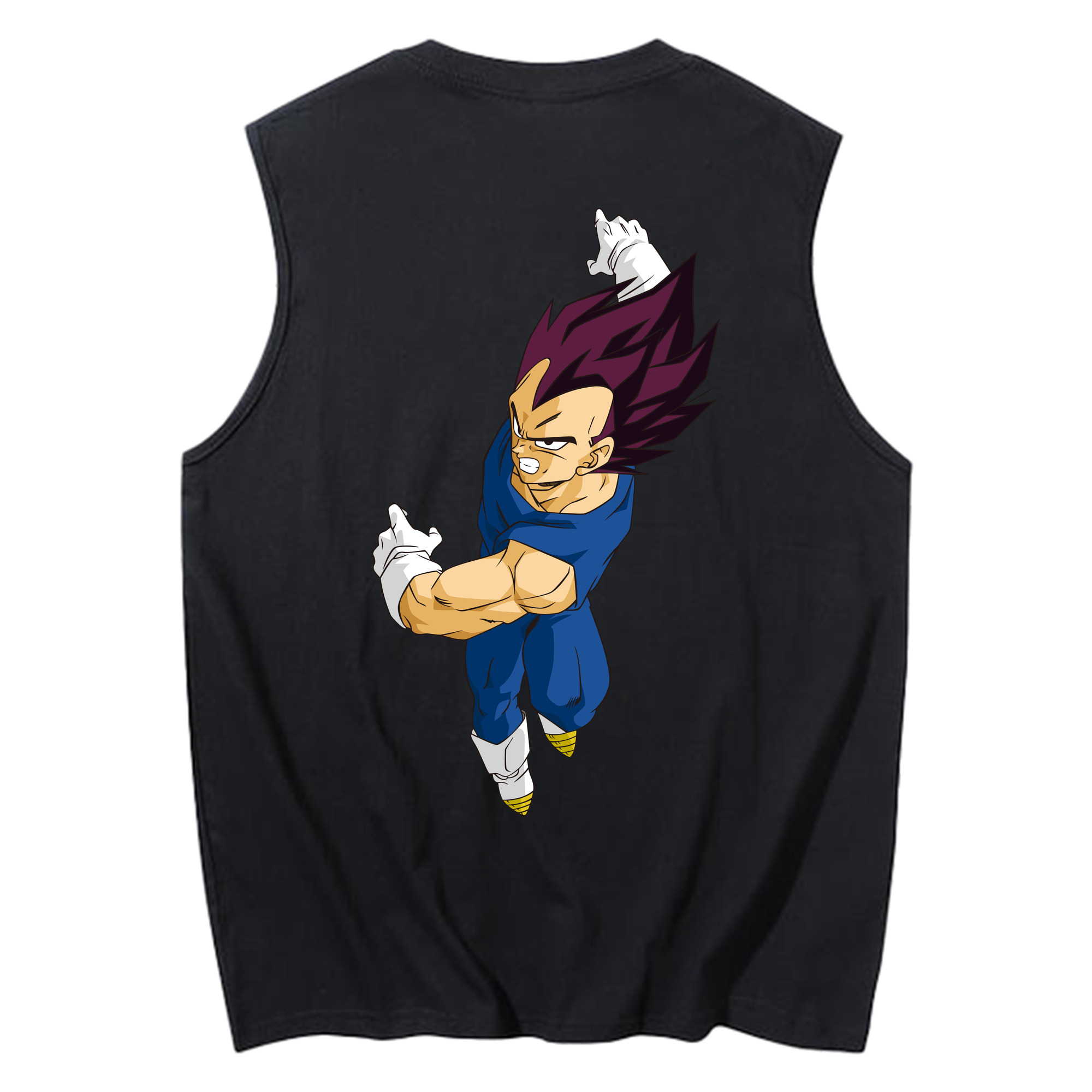 （画像用） ドラゴンボール ベジータ四世（Bejīta Yonsei）DRAGON BALL Vegeta IV コットン100％タンクトップ（背面プリント）