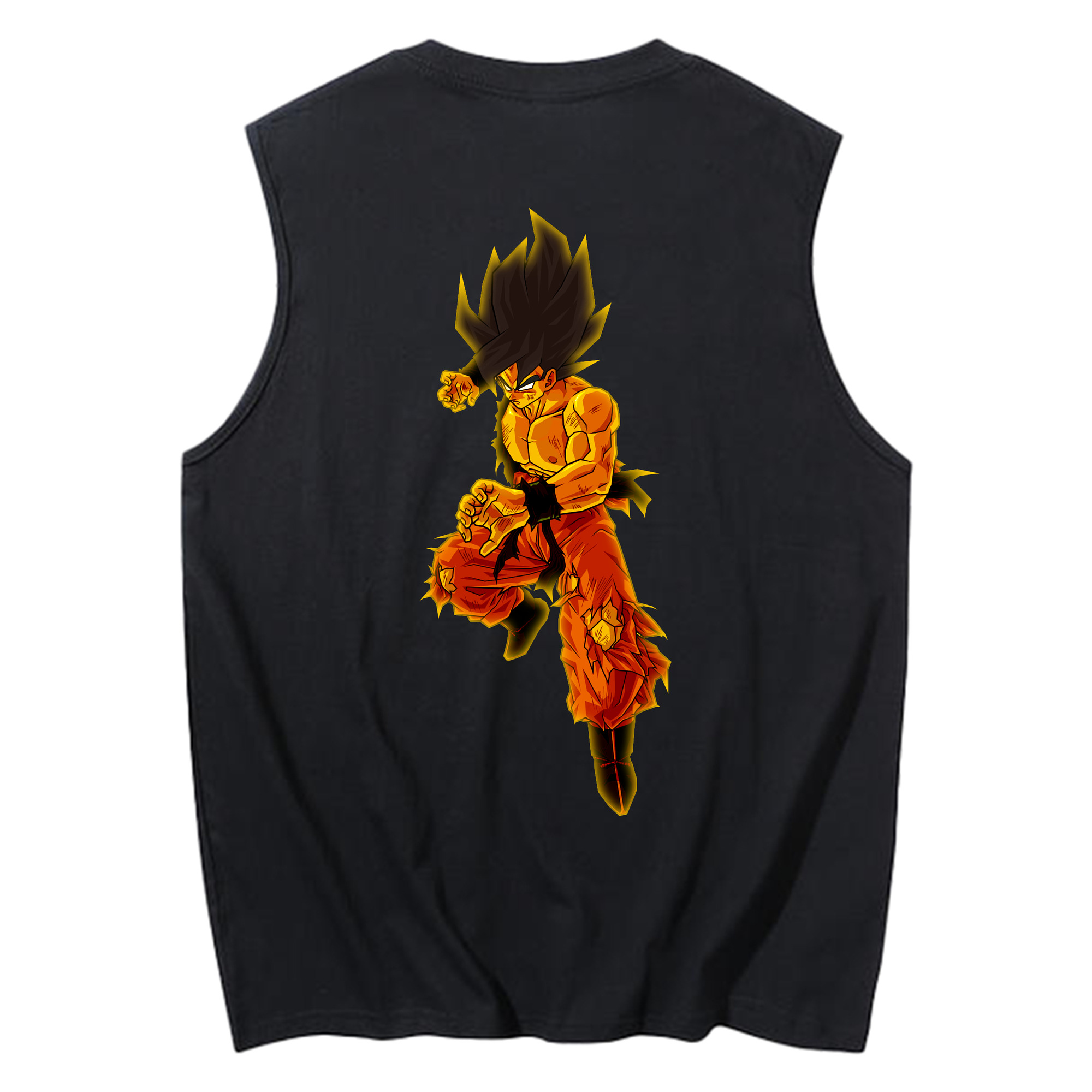 （画像用） ドラゴンボール 孫 悟飯（そんごはん）DRAGON BALL Son Gohan コットン100％タンクトップ（背面プリント）