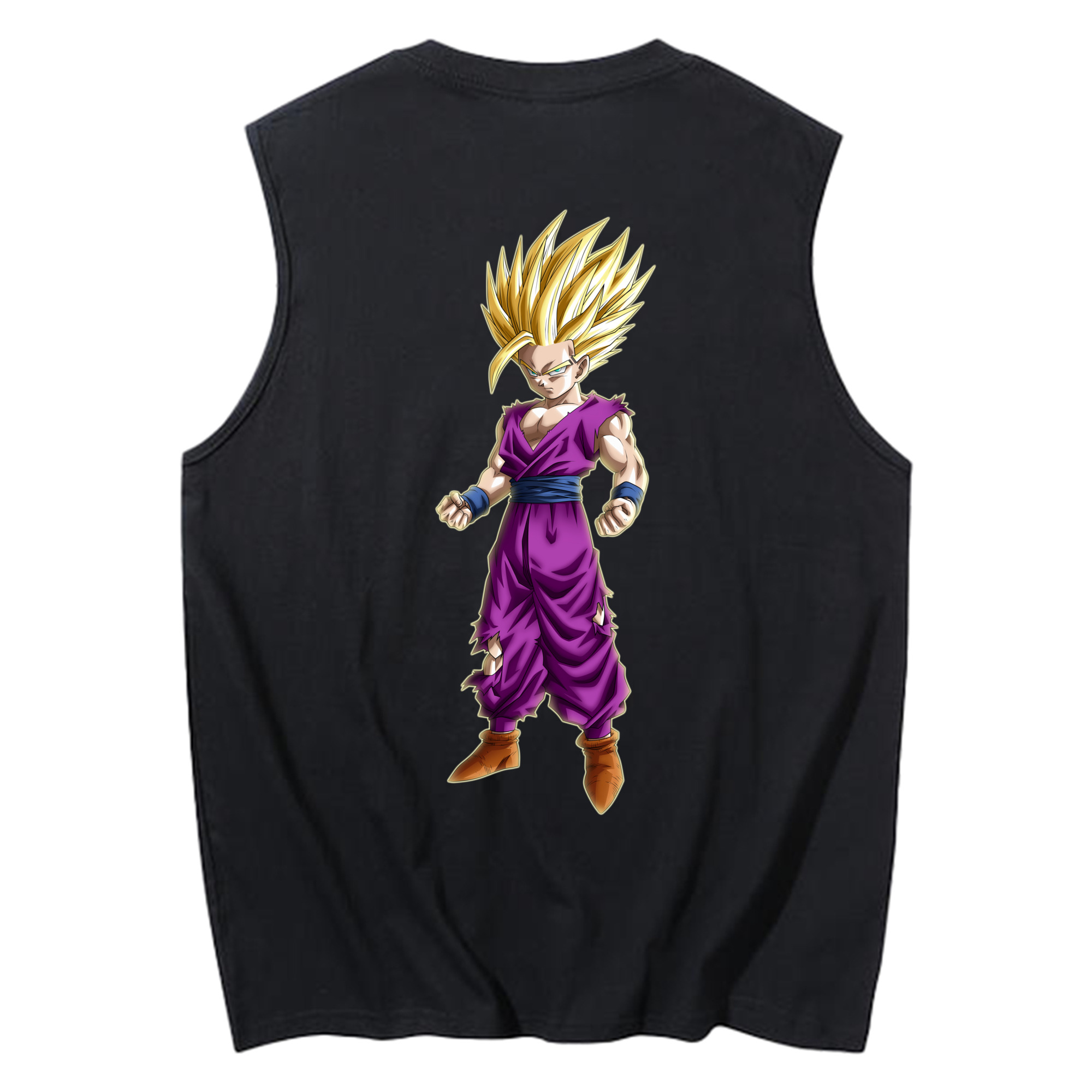 （画像用） ドラゴンボール 孫 悟飯（そんごはん）DRAGON BALL Son Gohan コットン100％タンクトップ（背面プリント）