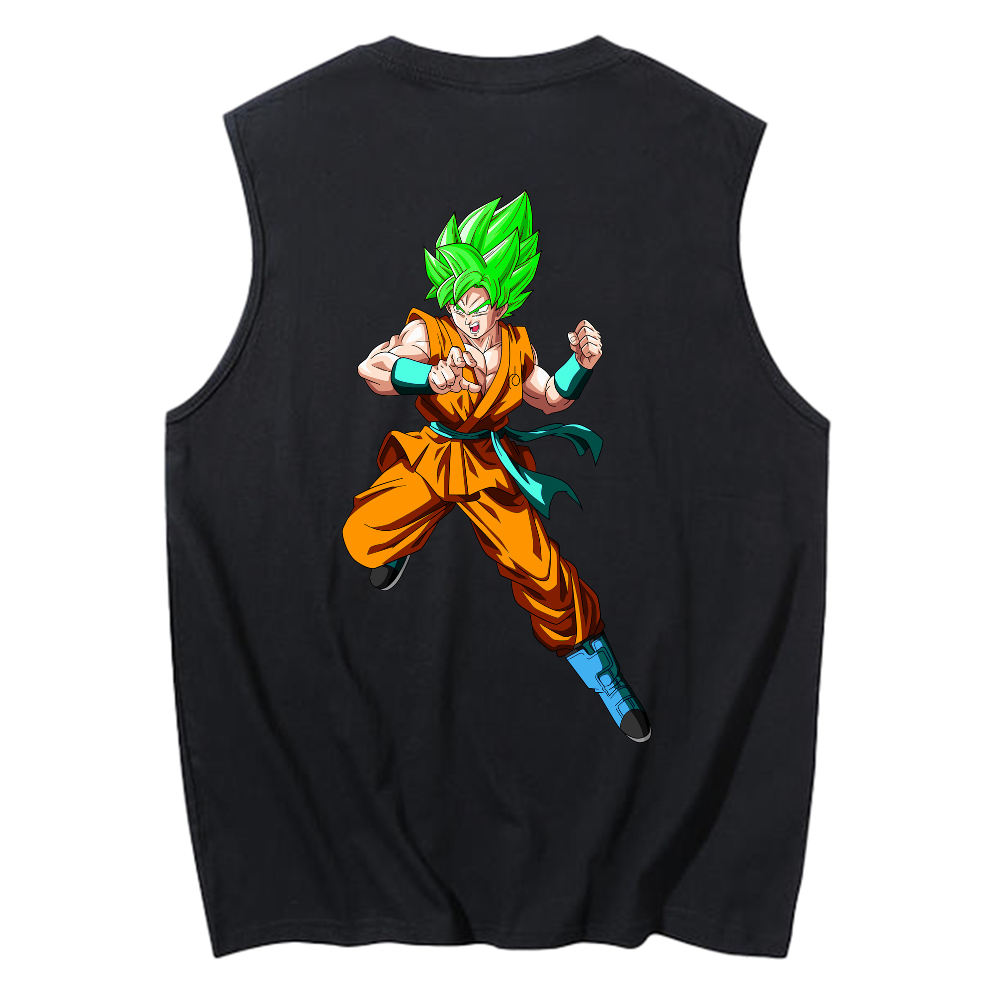 （画像用） ドラゴンボール 孫 悟飯（そんごはん）DRAGON BALL Son Gohan コットン100％タンクトップ（背面プリント）