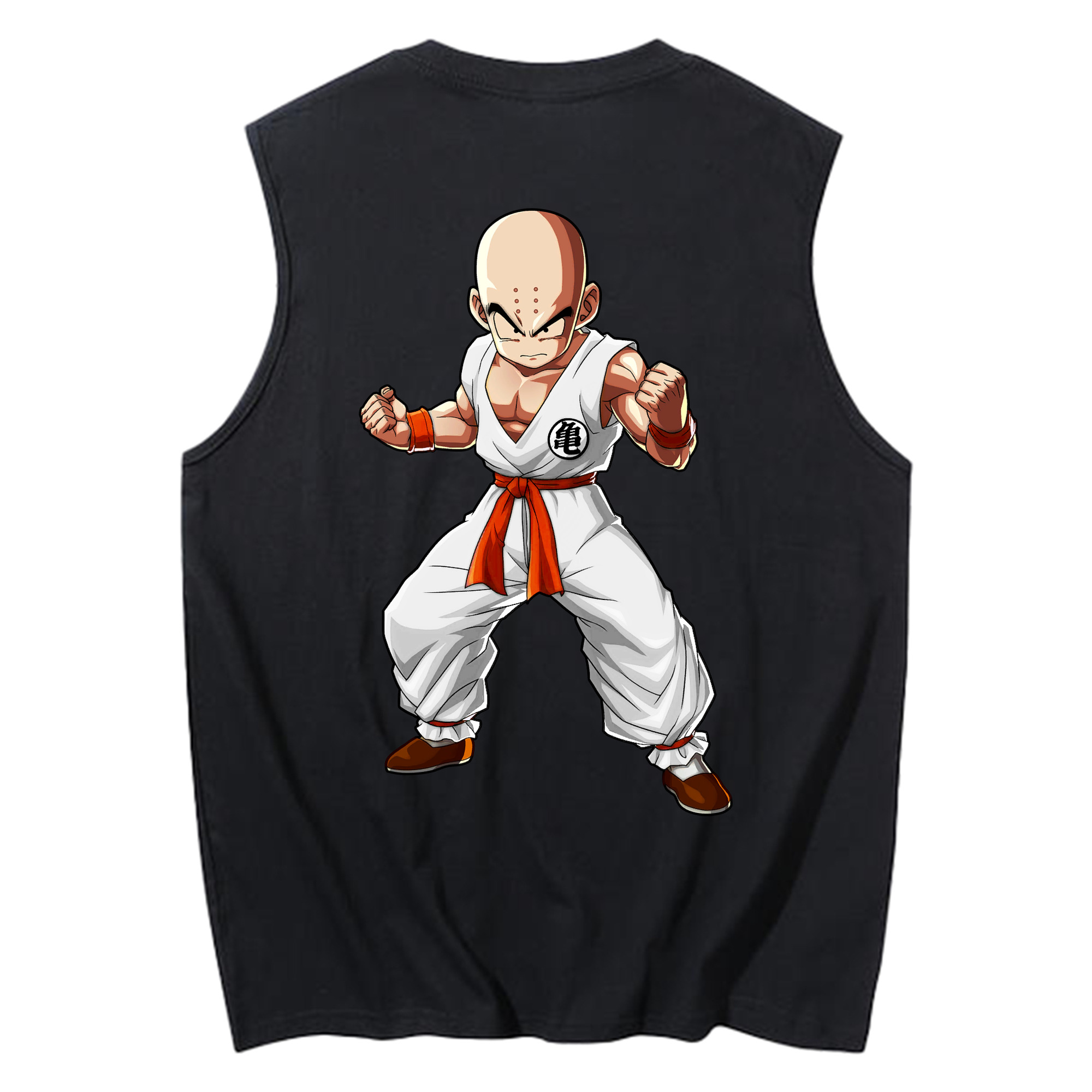 （画像用） ドラゴンボール クリリン DRAGON BALL krillin コットン100％タンクトップ（背面プリント）