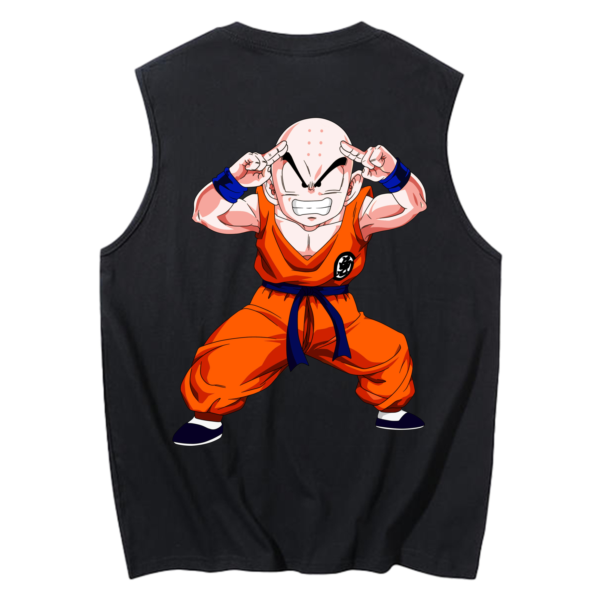 （画像用） ドラゴンボール クリリン DRAGON BALL krillin コットン100％タンクトップ（背面プリント）