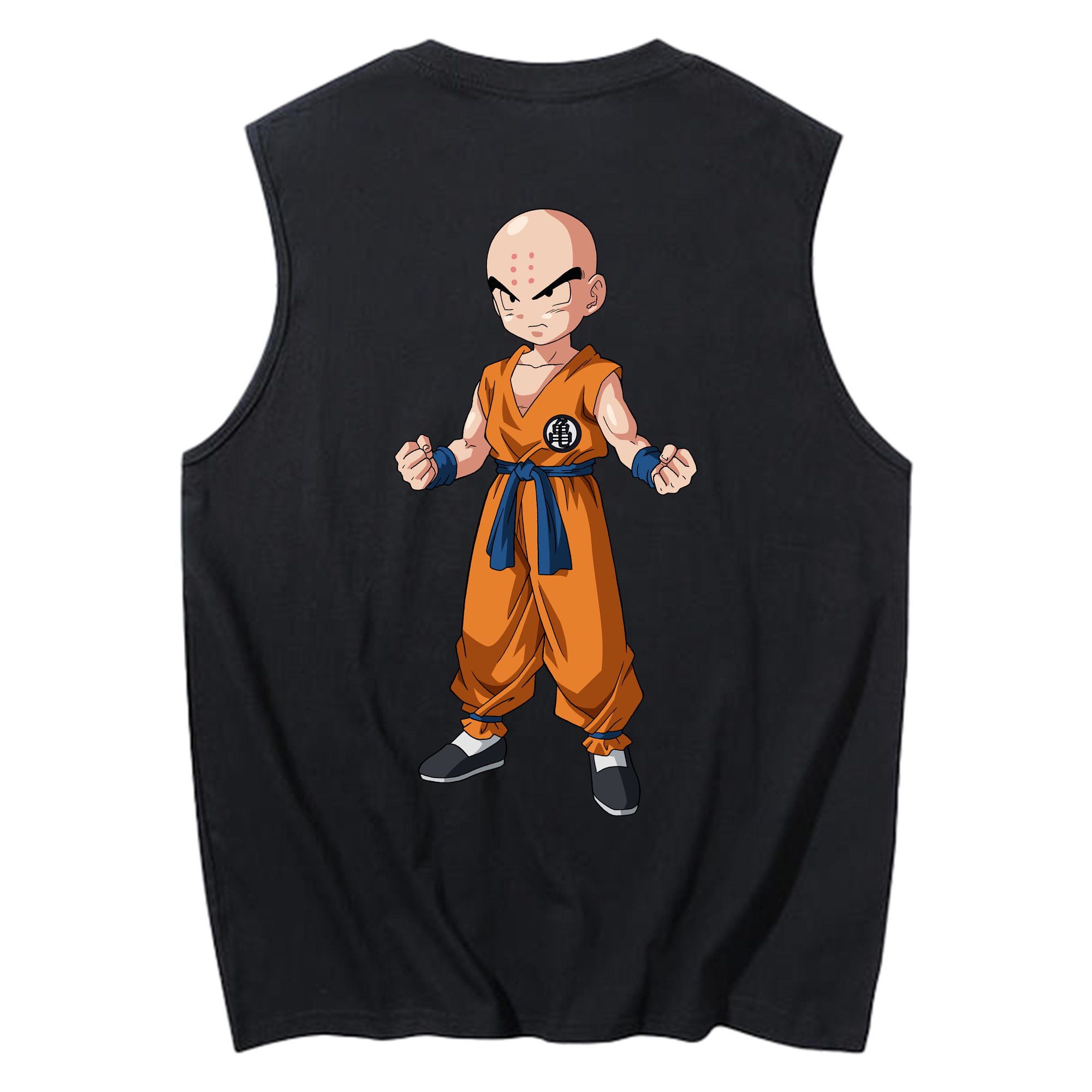 （画像用） ドラゴンボール クリリン DRAGON BALL krillin コットン100％タンクトップ（背面プリント）