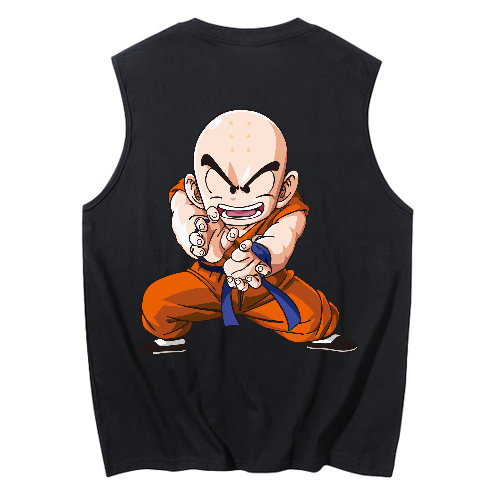 （画像用） ドラゴンボール クリリン DRAGON BALL krillin コットン100％タンクトップ（背面プリント）