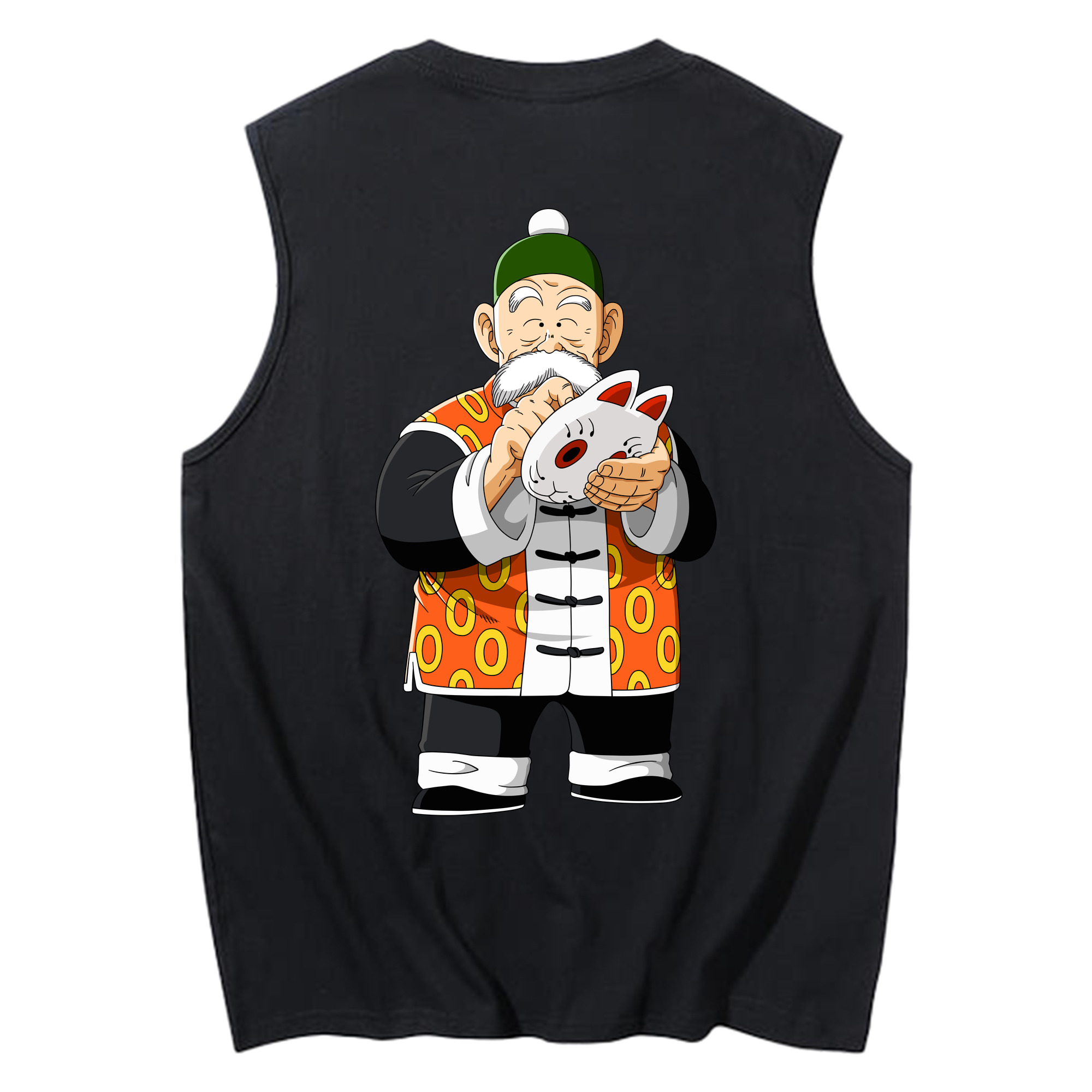 （画像用） ドラゴンボール 亀仙人（かめせんにん） DRAGON BALL Master Roshi Kame Sennin コットン100％タンクトップ（背面プリント）