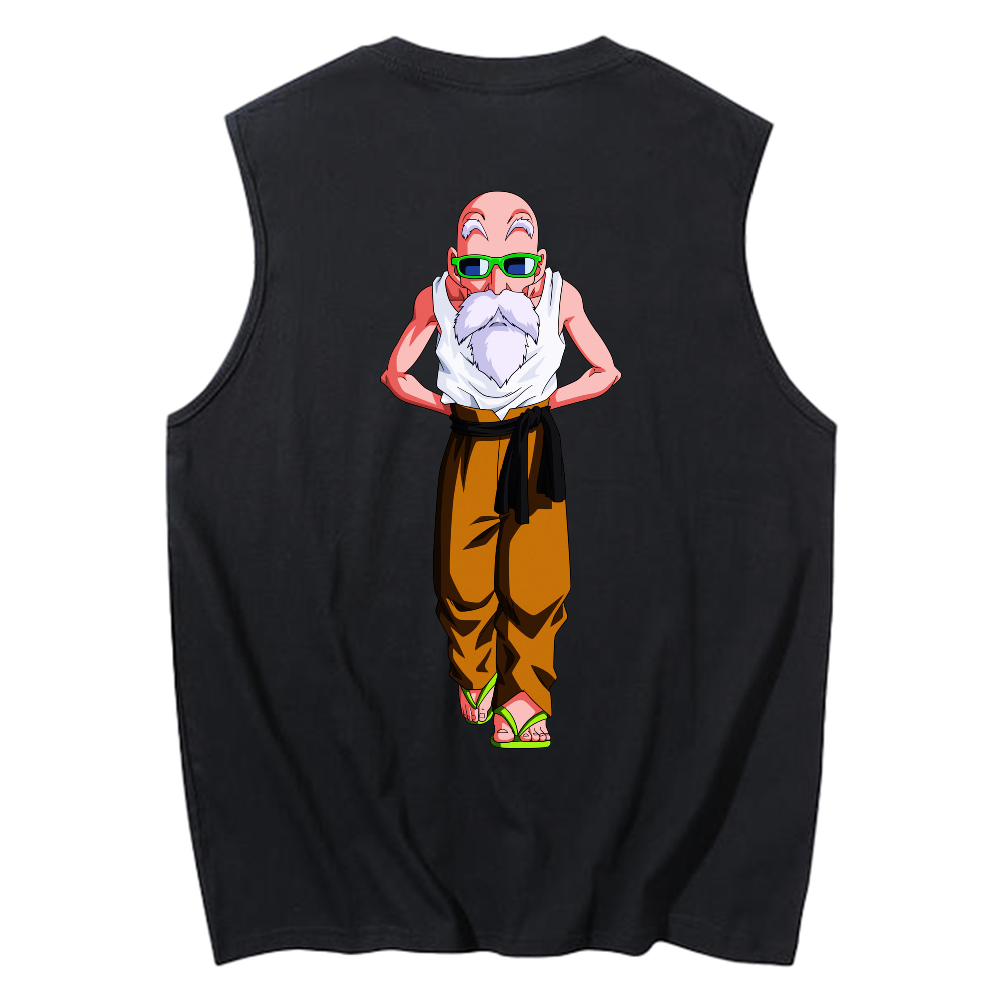 （画像用） ドラゴンボール 亀仙人（かめせんにん） DRAGON BALL Master Roshi Kame Sennin コットン100％タンクトップ（背面プリント）