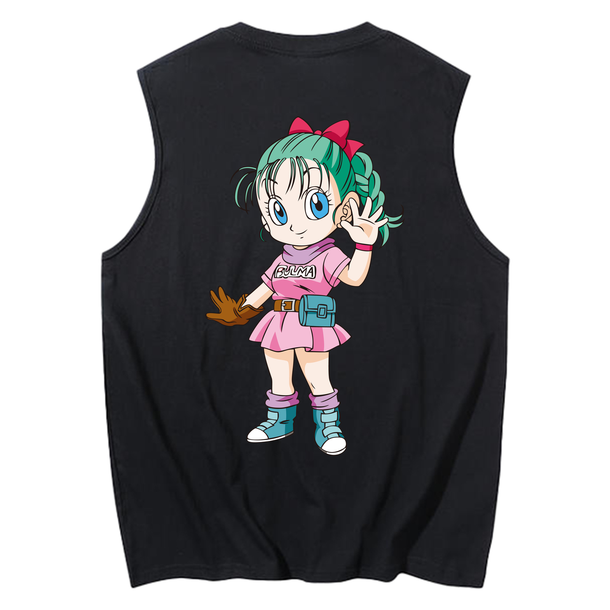 （画像用） ドラゴンボール ブルマ DRAGON BALL Bulma コットン100％タンクトップ（背面プリント）