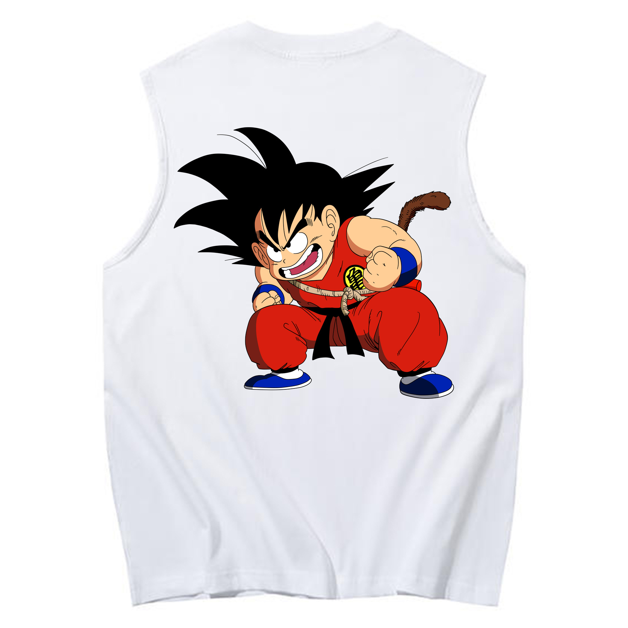 （画像用） ドラゴンボール 孫悟空（そん ごくう）Son Goku カカロット DRAGON BALL Kakarotto コットン100％タンクトップ（背面プリント）
