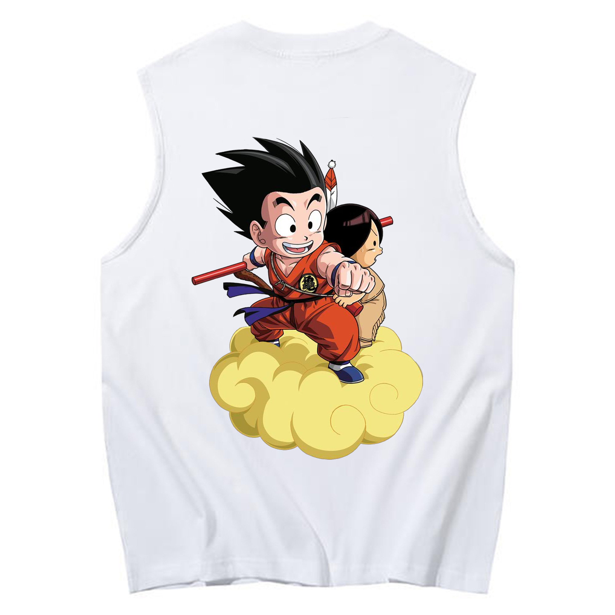 （画像用） ドラゴンボール 孫悟空（そん ごくう）Son Goku カカロット DRAGON BALL Kakarotto コットン100％タンクトップ（背面プリント）