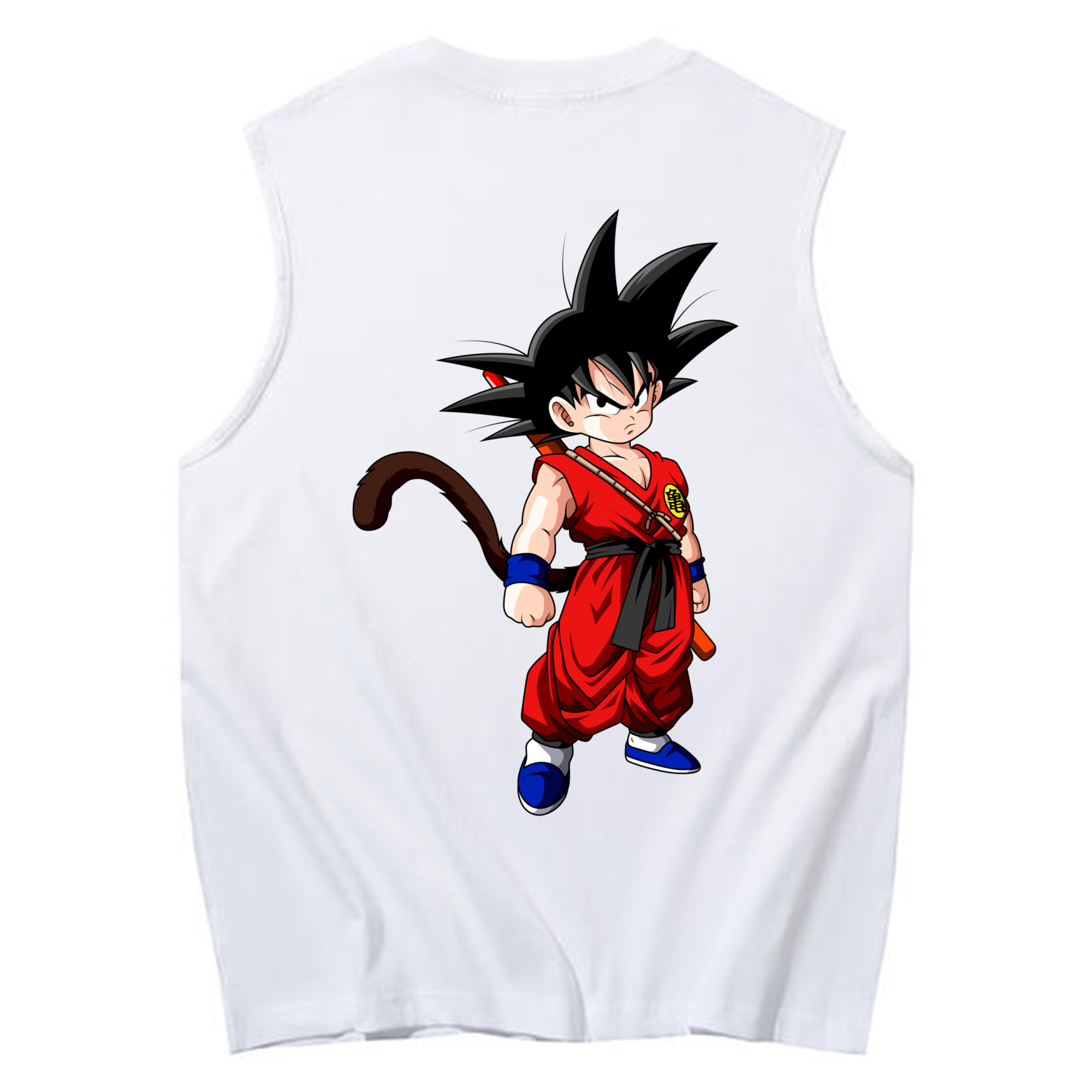 （画像用） ドラゴンボール 孫悟空（そん ごくう）Son Goku カカロット DRAGON BALL Kakarotto コットン100％タンクトップ（背面プリント）