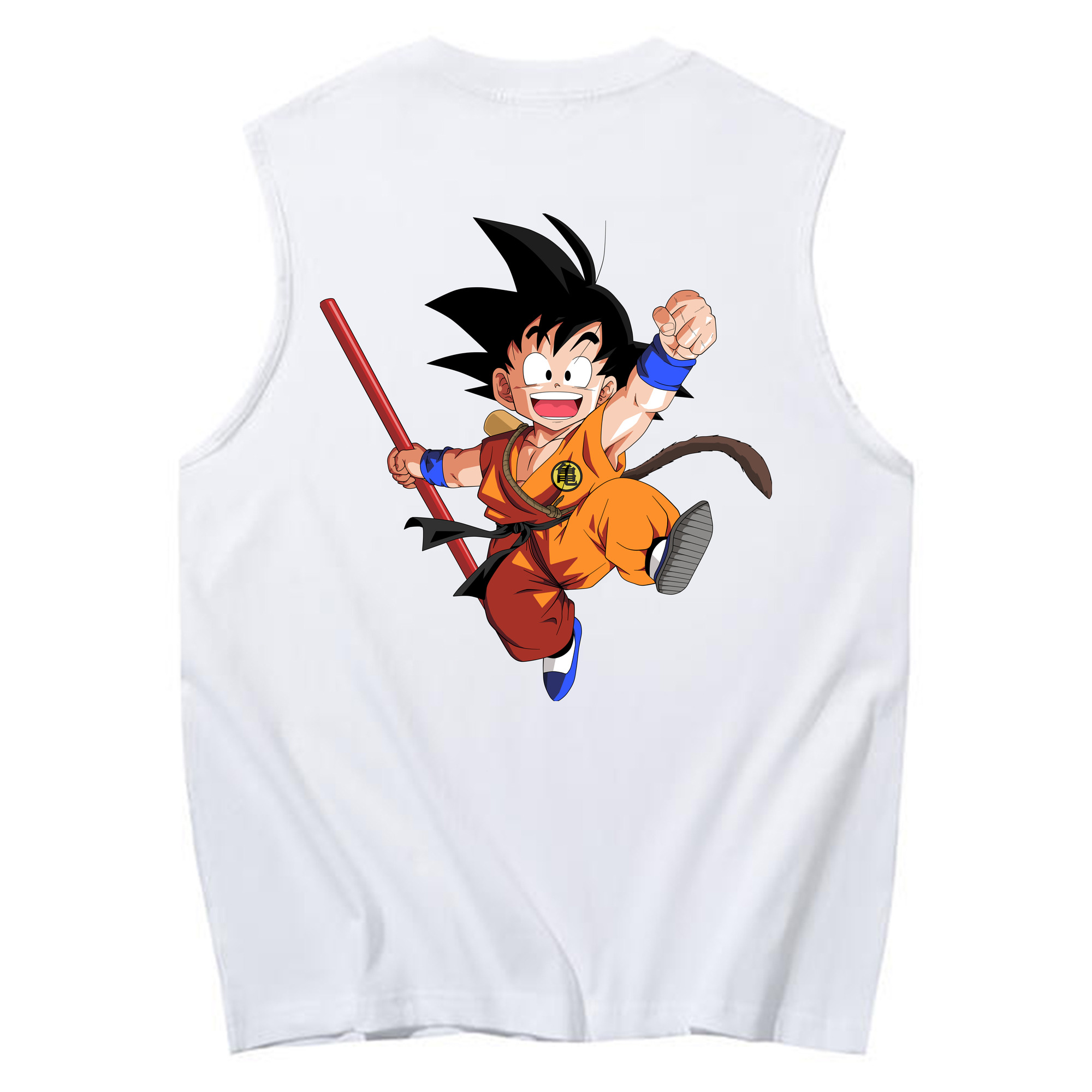 （画像用） ドラゴンボール 孫悟空（そん ごくう）Son Goku カカロット DRAGON BALL Kakarotto コットン100％タンクトップ（背面プリント）
