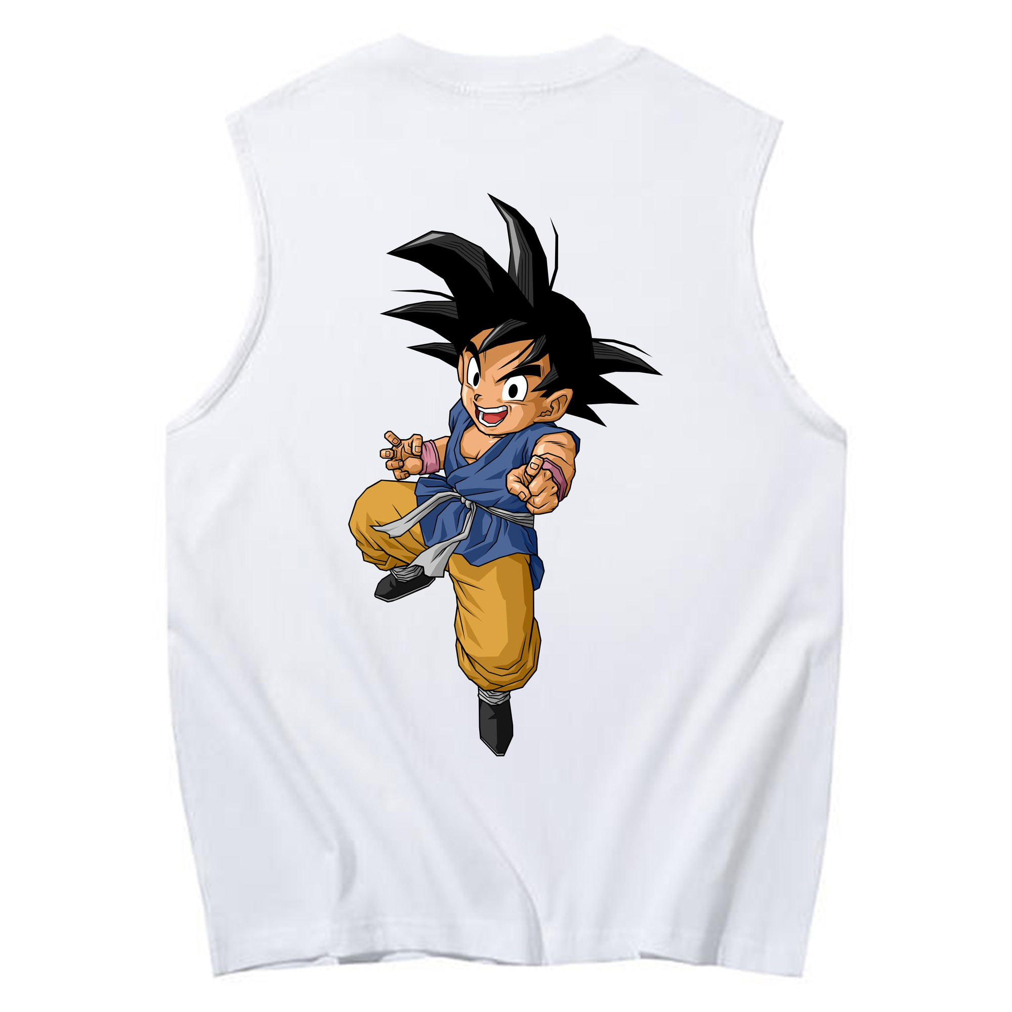 （画像用） ドラゴンボール 孫悟空（そん ごくう）Son Goku カカロット DRAGON BALL Kakarotto コットン100％タンクトップ（背面プリント）