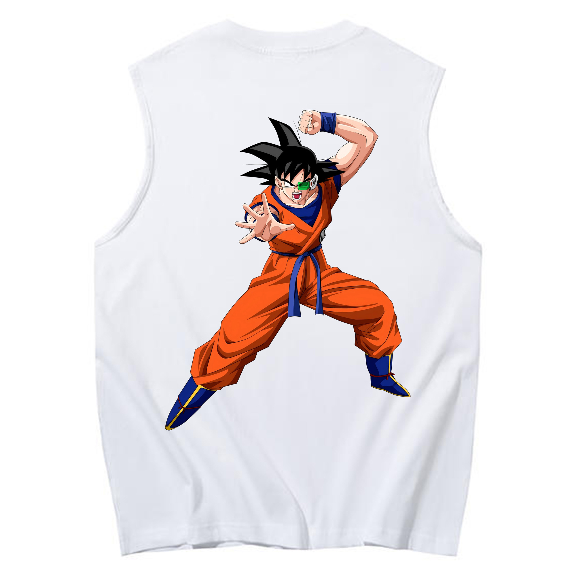 （画像用） ドラゴンボール 孫悟空（そん ごくう）Son Goku カカロット DRAGON BALL Kakarotto コットン100％タンクトップ（背面プリント）