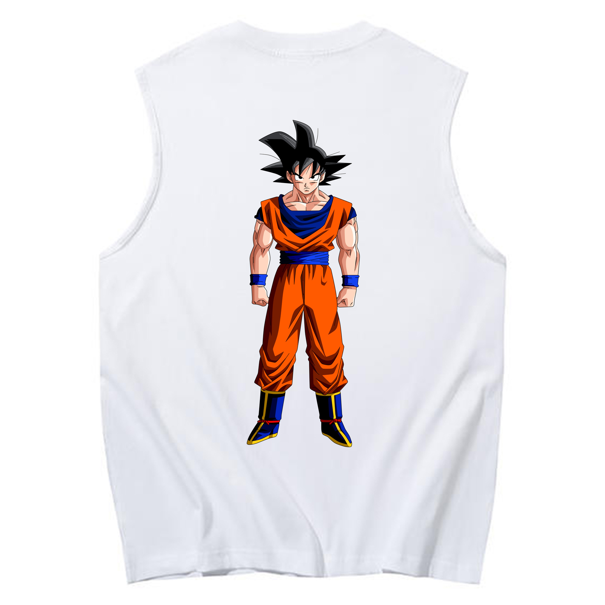 （画像用） ドラゴンボール 孫悟空（そん ごくう）Son Goku カカロット DRAGON BALL Kakarotto コットン100％タンクトップ（背面プリント）