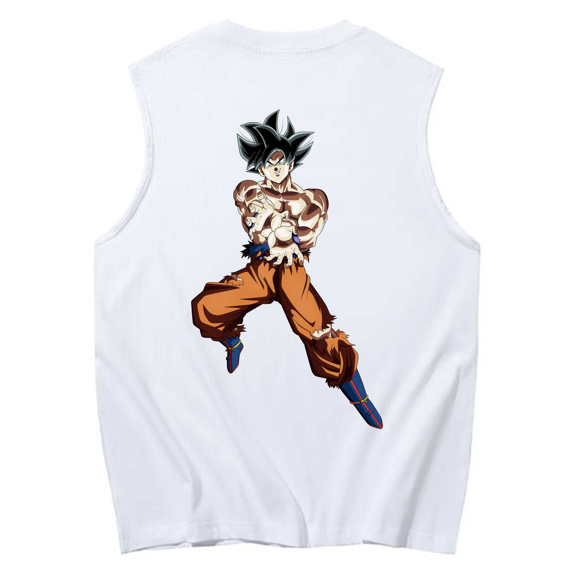 （画像用） ドラゴンボール 孫悟空（そん ごくう）Son Goku カカロット DRAGON BALL Kakarotto コットン100％タンクトップ（背面プリント）