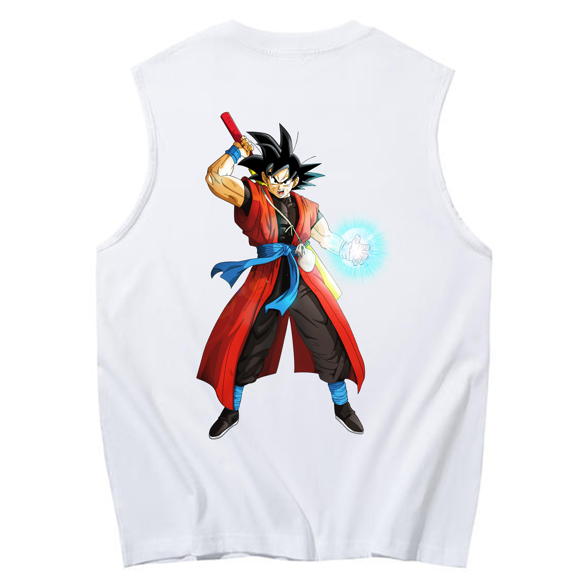 （画像用） ドラゴンボール 孫悟空（そん ごくう）Son Goku カカロット DRAGON BALL Kakarotto コットン100％タンクトップ（背面プリント）