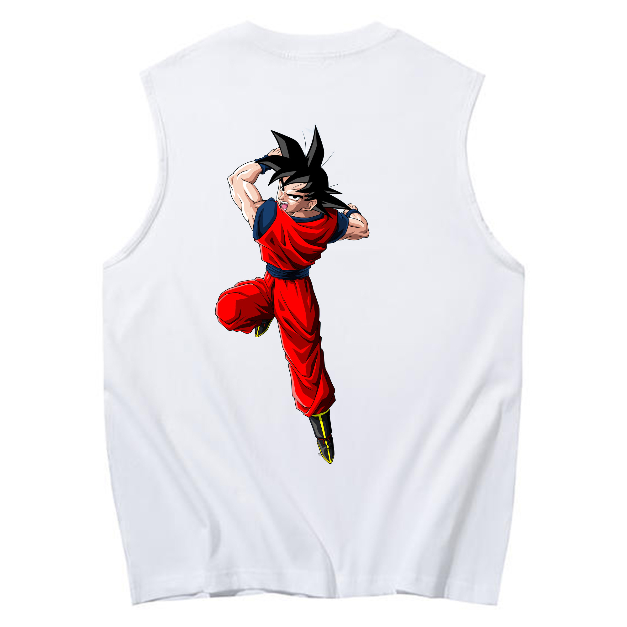 （画像用） ドラゴンボール 孫悟空（そん ごくう）Son Goku カカロット DRAGON BALL Kakarotto コットン100％タンクトップ（背面プリント）