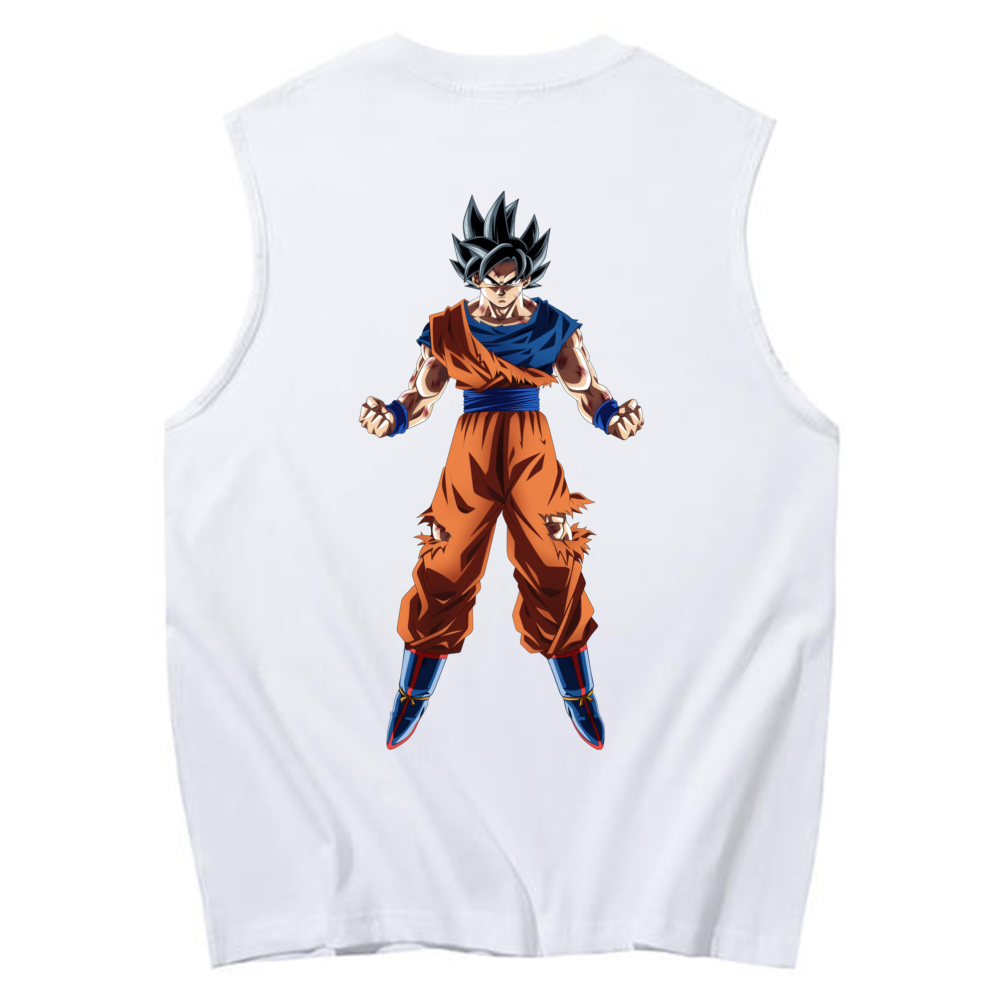 （画像用） ドラゴンボール 孫悟空（そん ごくう）Son Goku カカロット DRAGON BALL Kakarotto コットン100％タンクトップ（背面プリント）