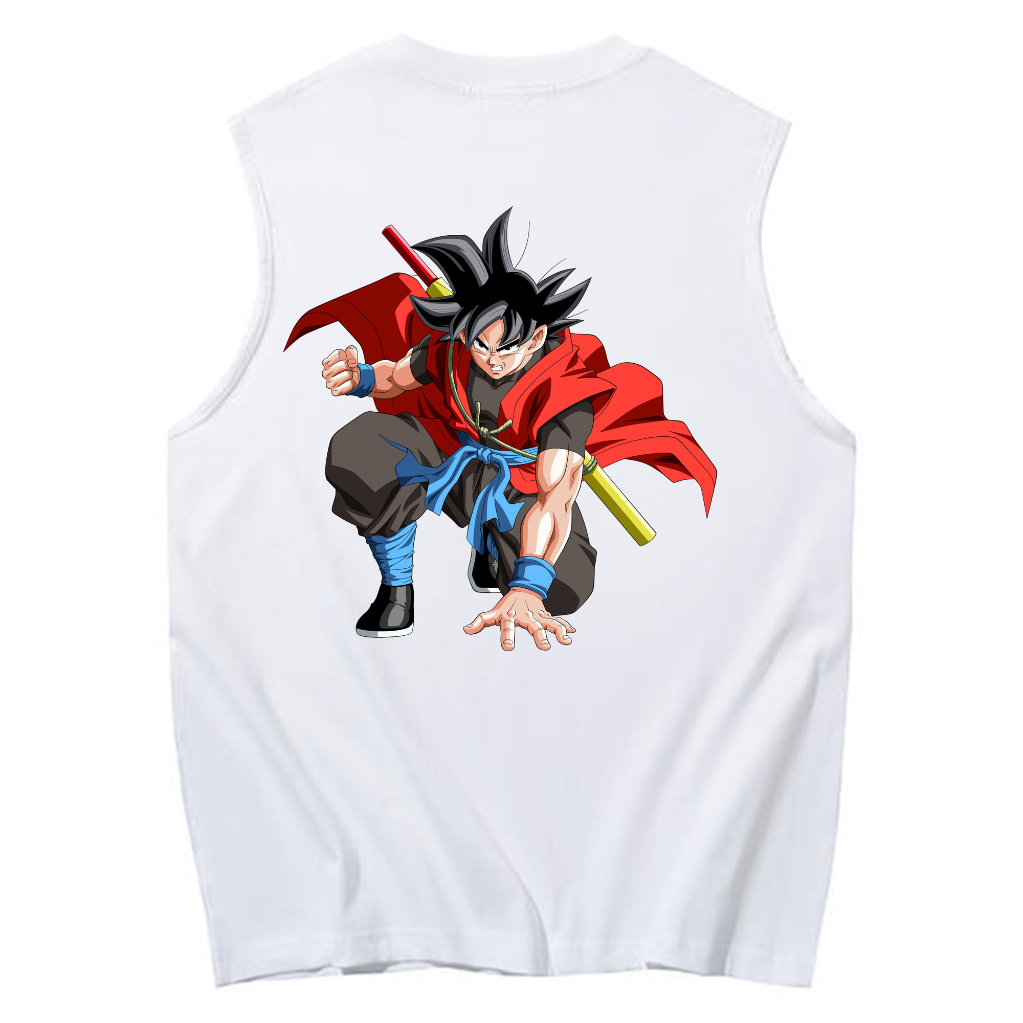 （画像用） ドラゴンボール 孫悟空（そん ごくう）Son Goku カカロット DRAGON BALL Kakarotto コットン100％タンクトップ（背面プリント）
