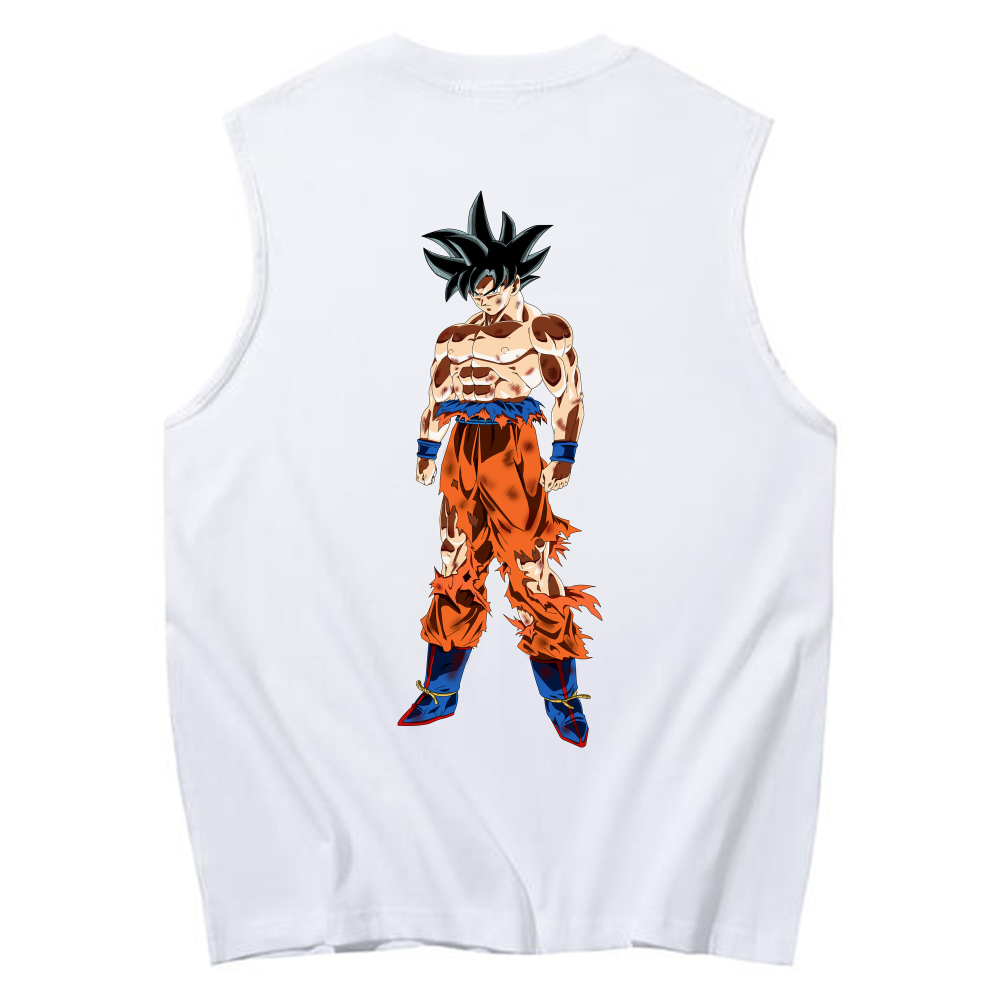 （画像用） ドラゴンボール 孫悟空（そん ごくう）Son Goku カカロット DRAGON BALL Kakarotto コットン100％タンクトップ（背面プリント）