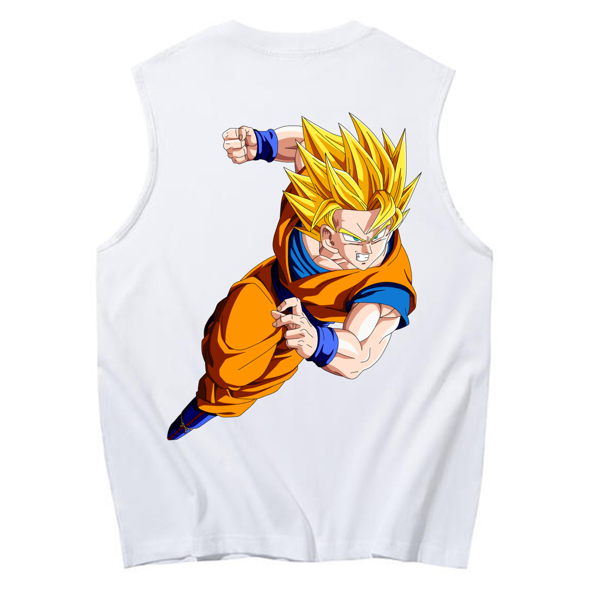 （画像用） ドラゴンボール 孫悟空（そん ごくう）Son Goku カカロット DRAGON BALL Kakarotto コットン100％タンクトップ（背面プリント）