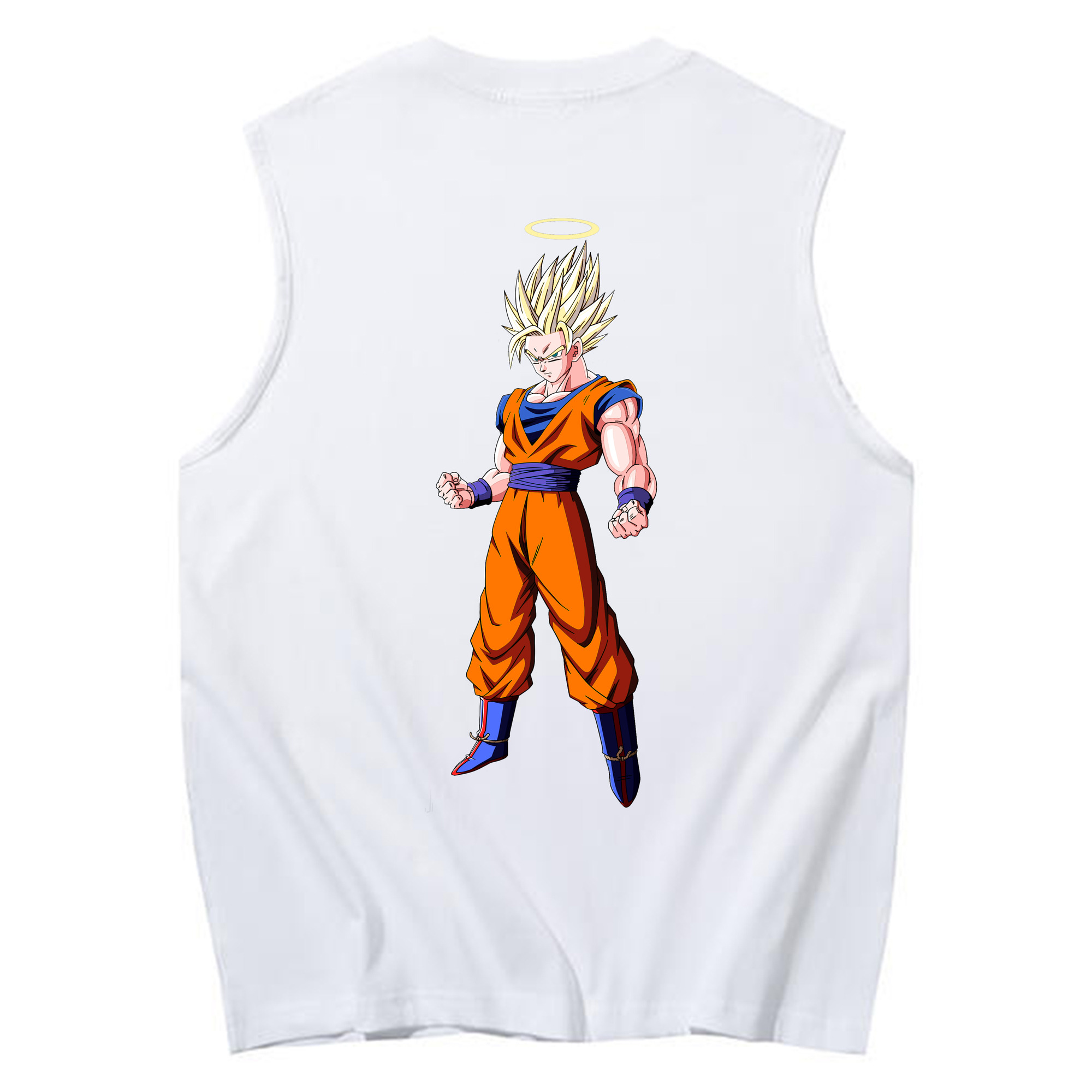 （画像用） ドラゴンボール 孫悟空（そん ごくう）Son Goku カカロット DRAGON BALL Kakarotto コットン100％タンクトップ（背面プリント）