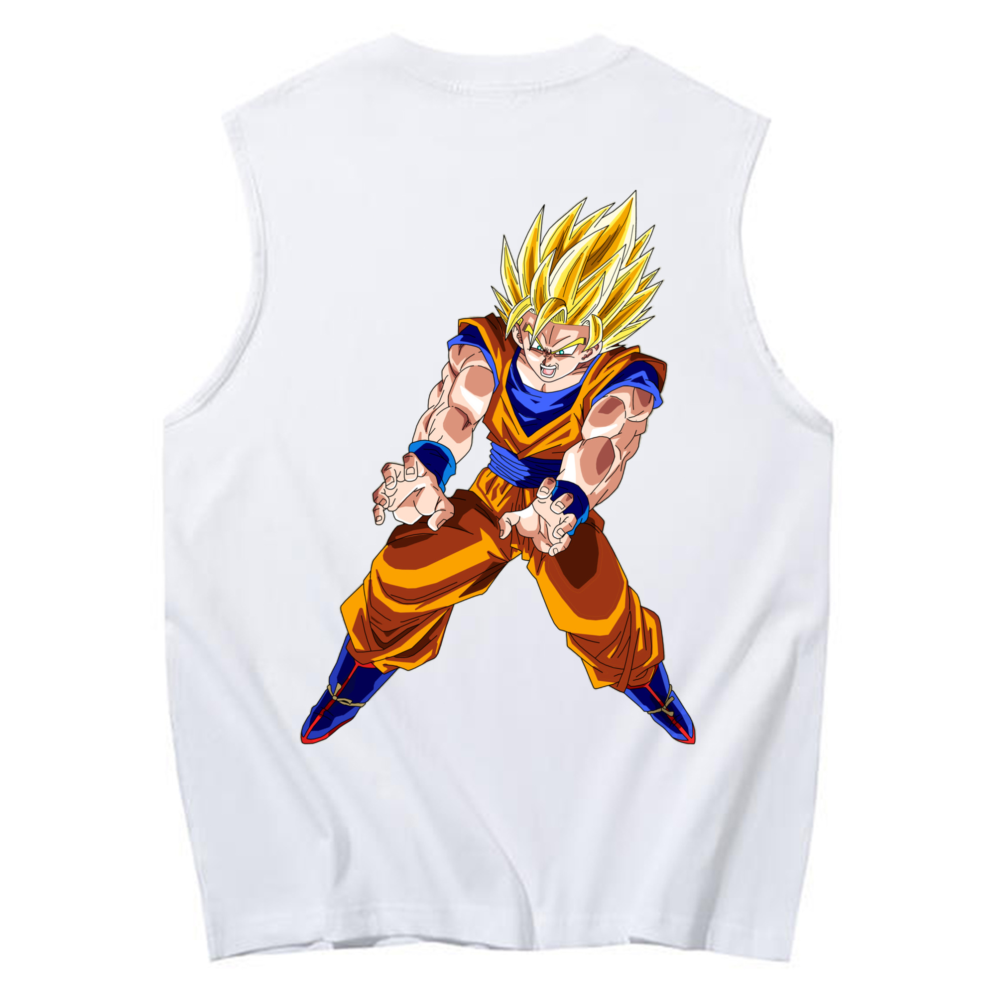 （画像用） ドラゴンボール 孫悟空（そん ごくう）Son Goku カカロット DRAGON BALL Kakarotto コットン100％タンクトップ（背面プリント）