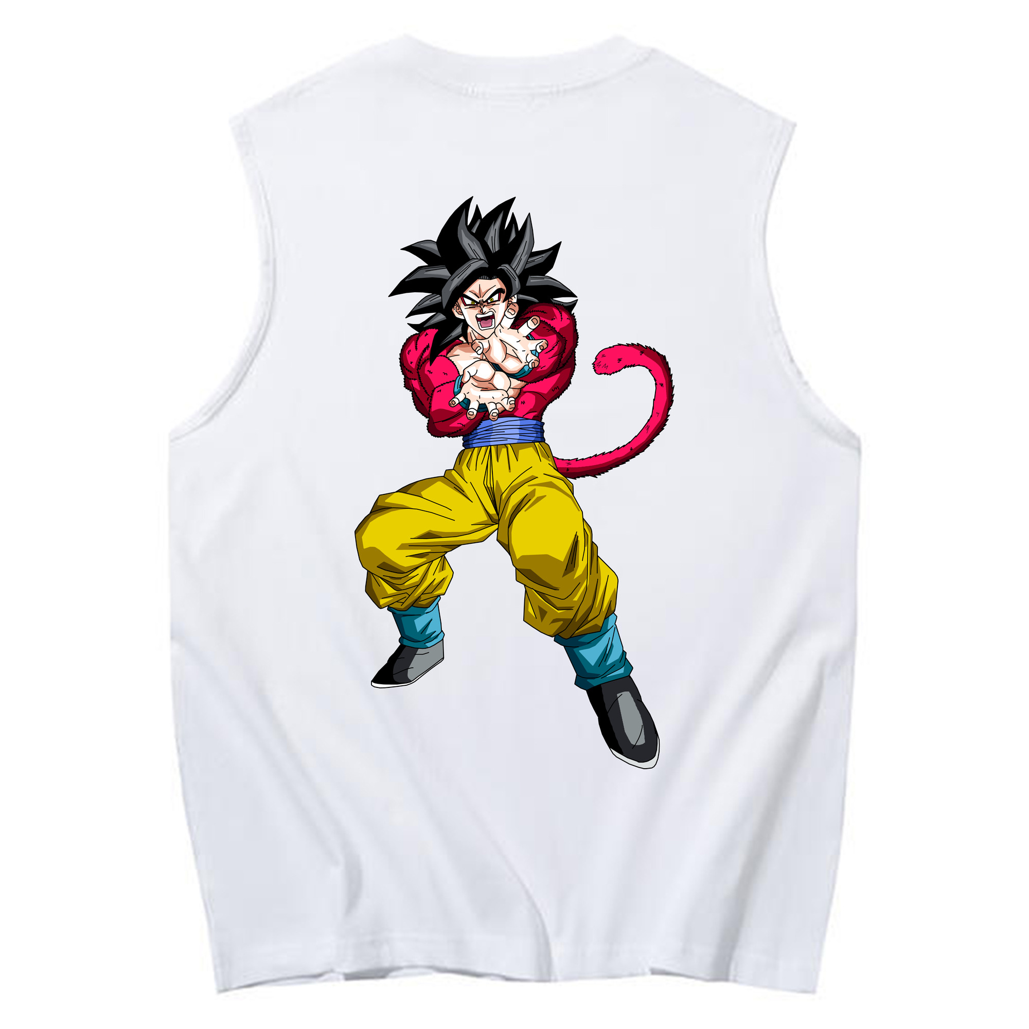 （画像用） ドラゴンボール 孫悟空（そん ごくう）Son Goku カカロット DRAGON BALL Kakarotto コットン100％タンクトップ（背面プリント）