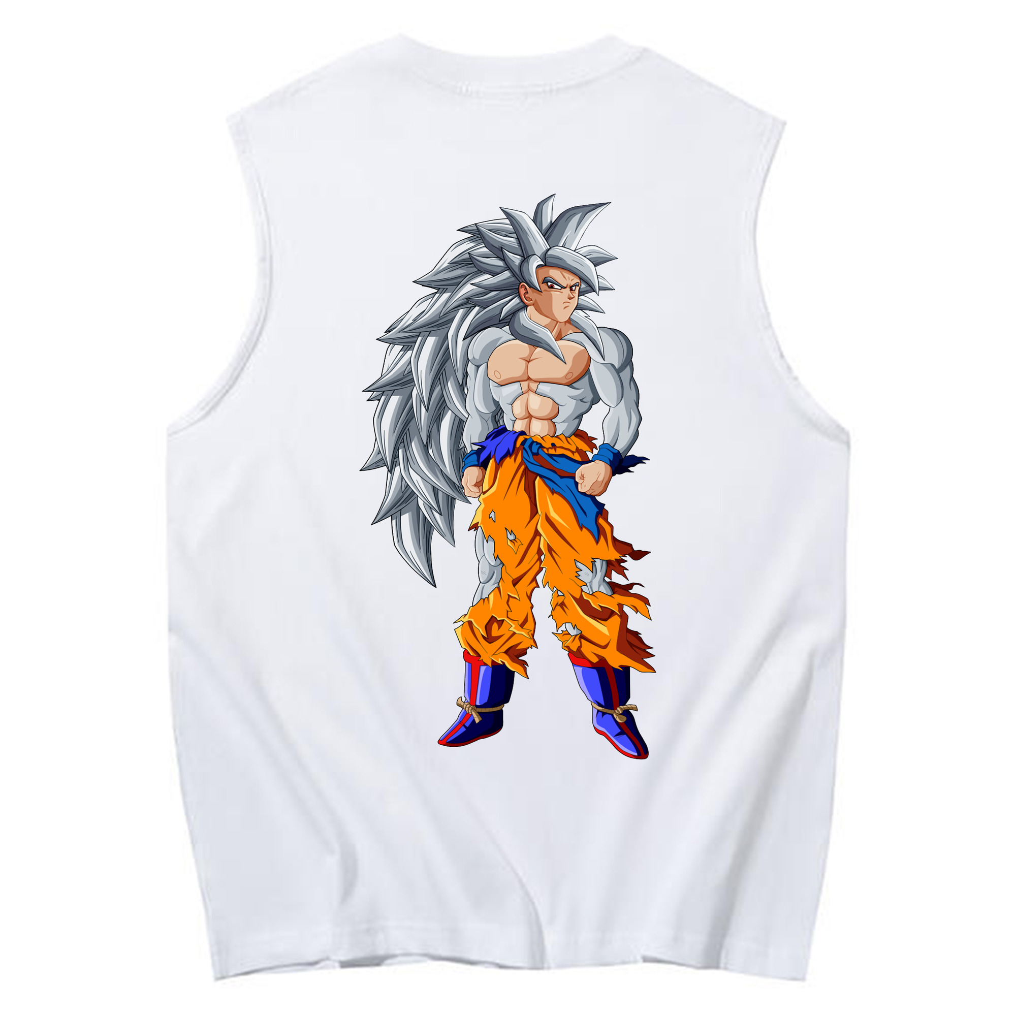（画像用） ドラゴンボール 孫悟空（そん ごくう）Son Goku カカロット DRAGON BALL Kakarotto コットン100％タンクトップ（背面プリント）