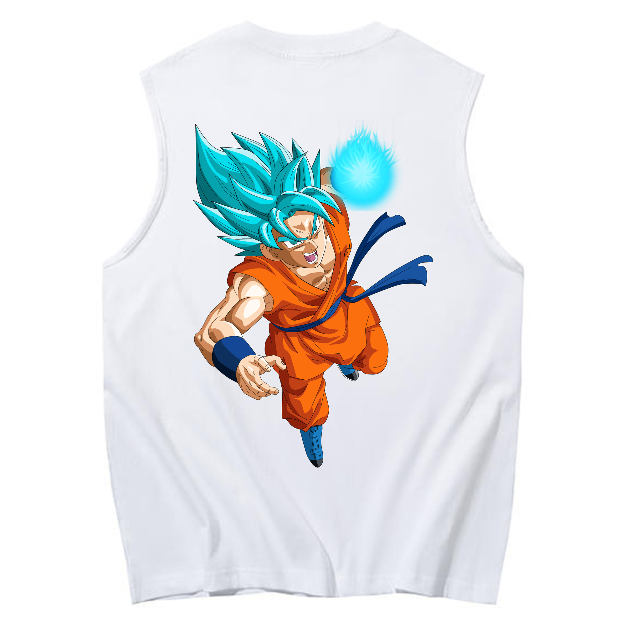 （画像用） ドラゴンボール 孫悟空（そん ごくう）Son Goku カカロット DRAGON BALL Kakarotto コットン100％タンクトップ（背面プリント）