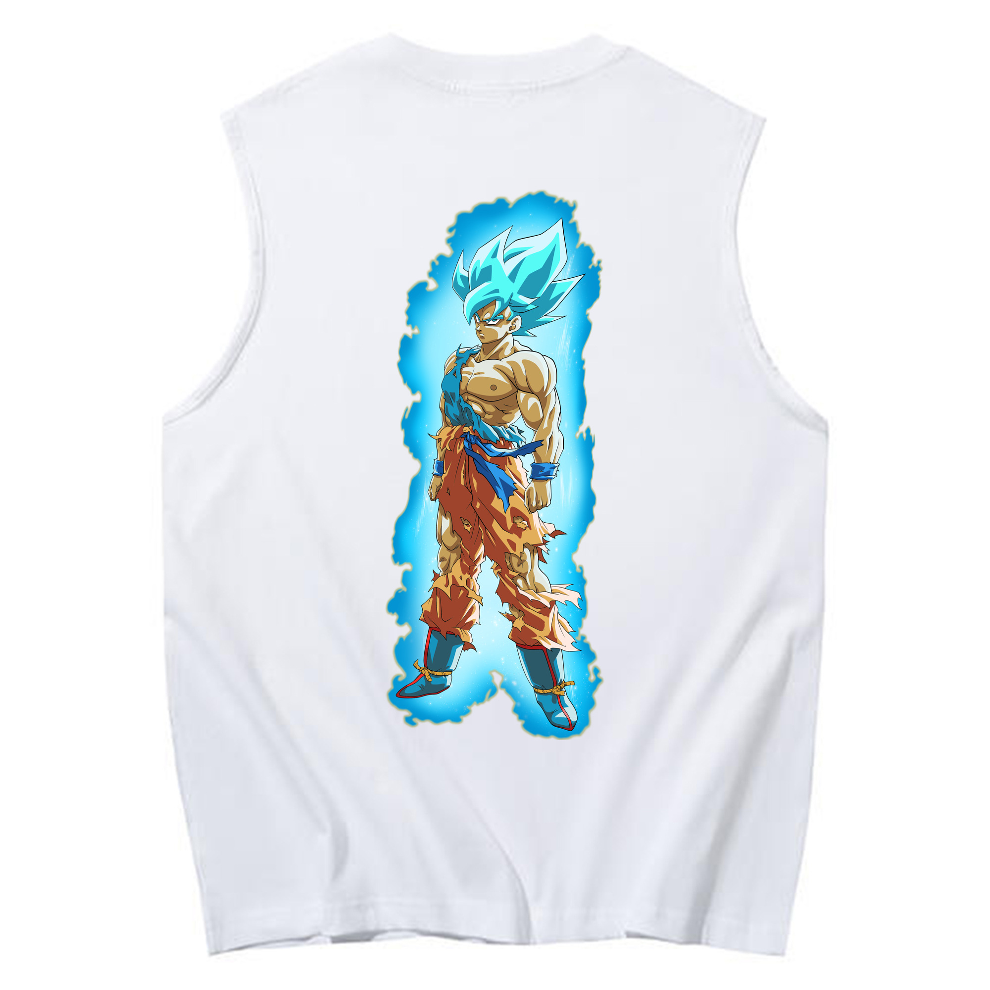 （画像用） ドラゴンボール 孫悟空（そん ごくう）Son Goku カカロット DRAGON BALL Kakarotto コットン100％タンクトップ（背面プリント）