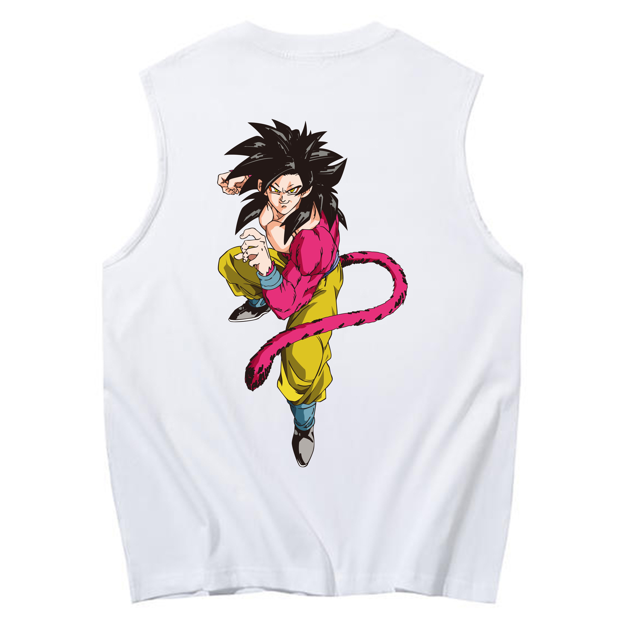 （画像用） ドラゴンボール 孫悟空（そん ごくう）Son Goku カカロット DRAGON BALL Kakarotto コットン100％タンクトップ（背面プリント）